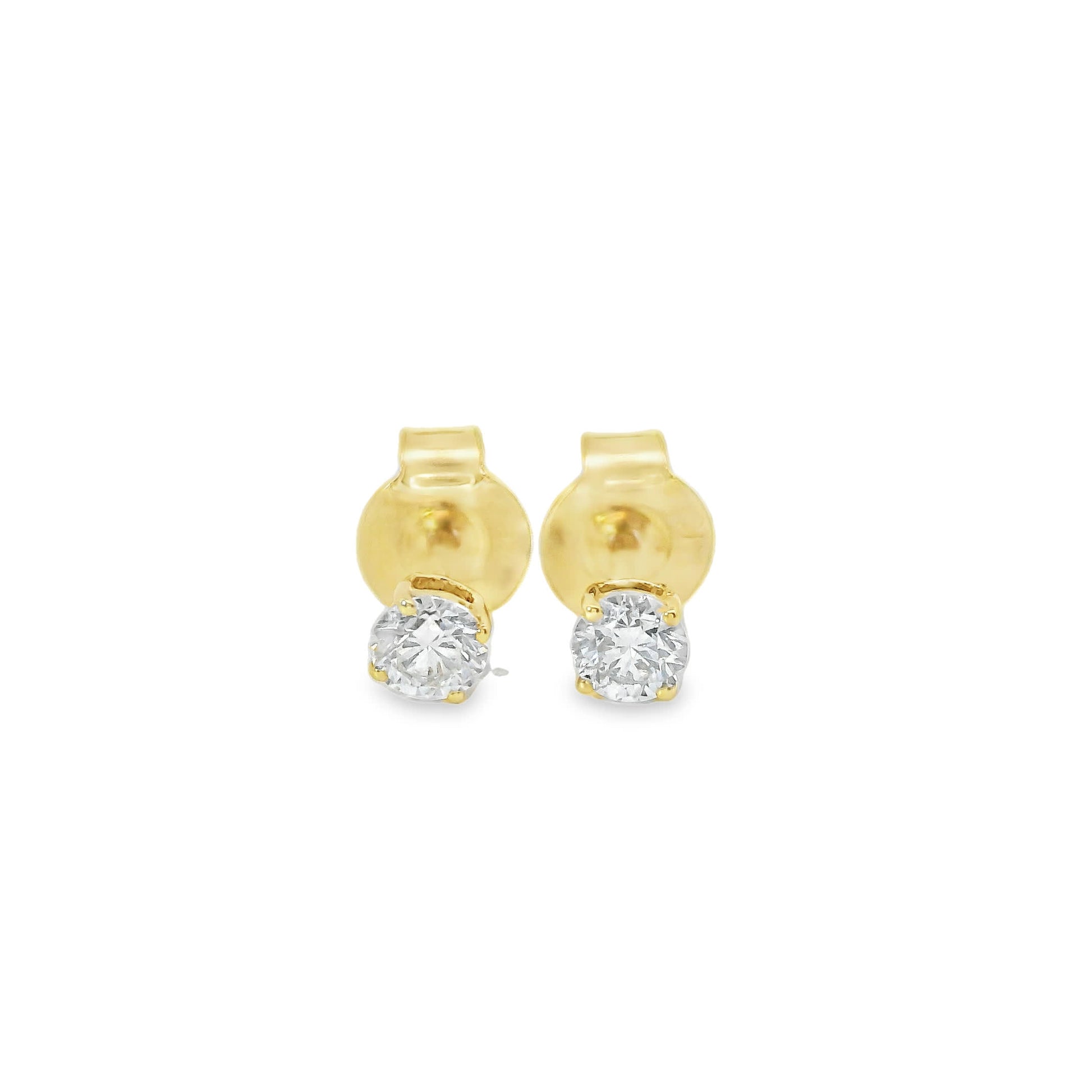 Round Cut Diamond Stud Earring 14K Gold 1/4 Carat