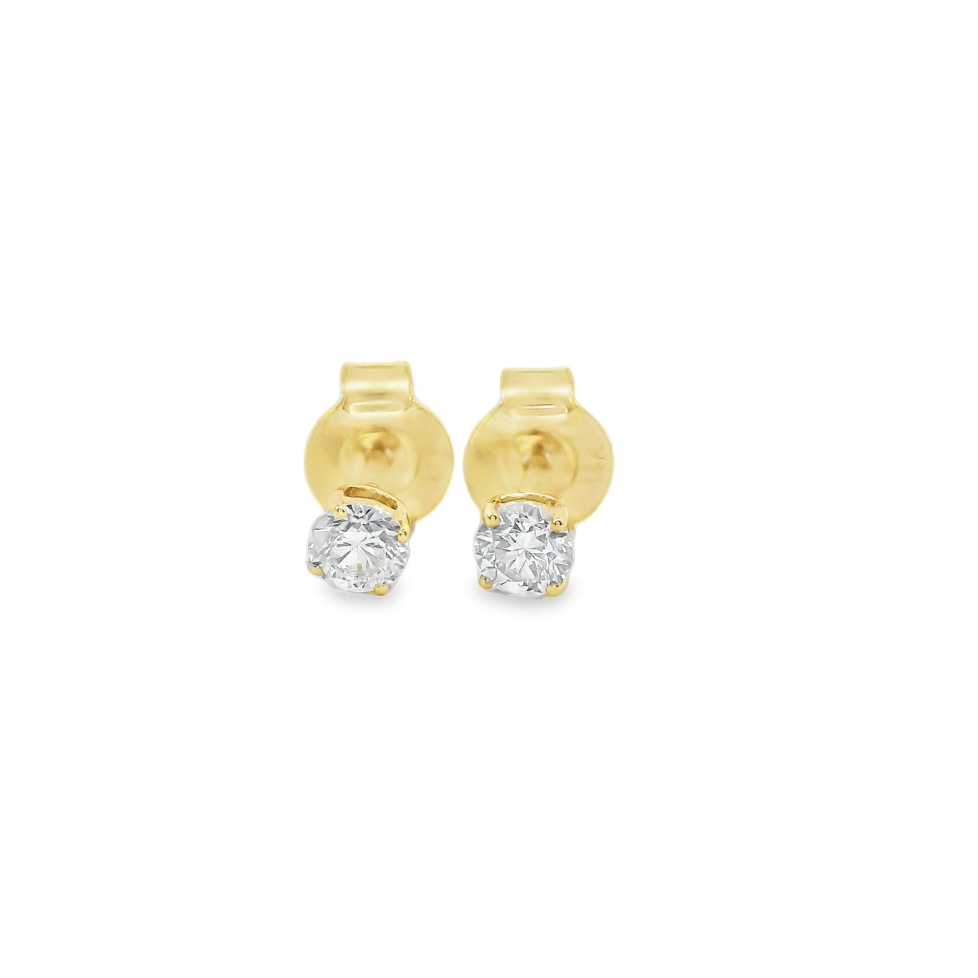 Round Cut Diamond Stud Earring 14K Gold 1/4 Carat