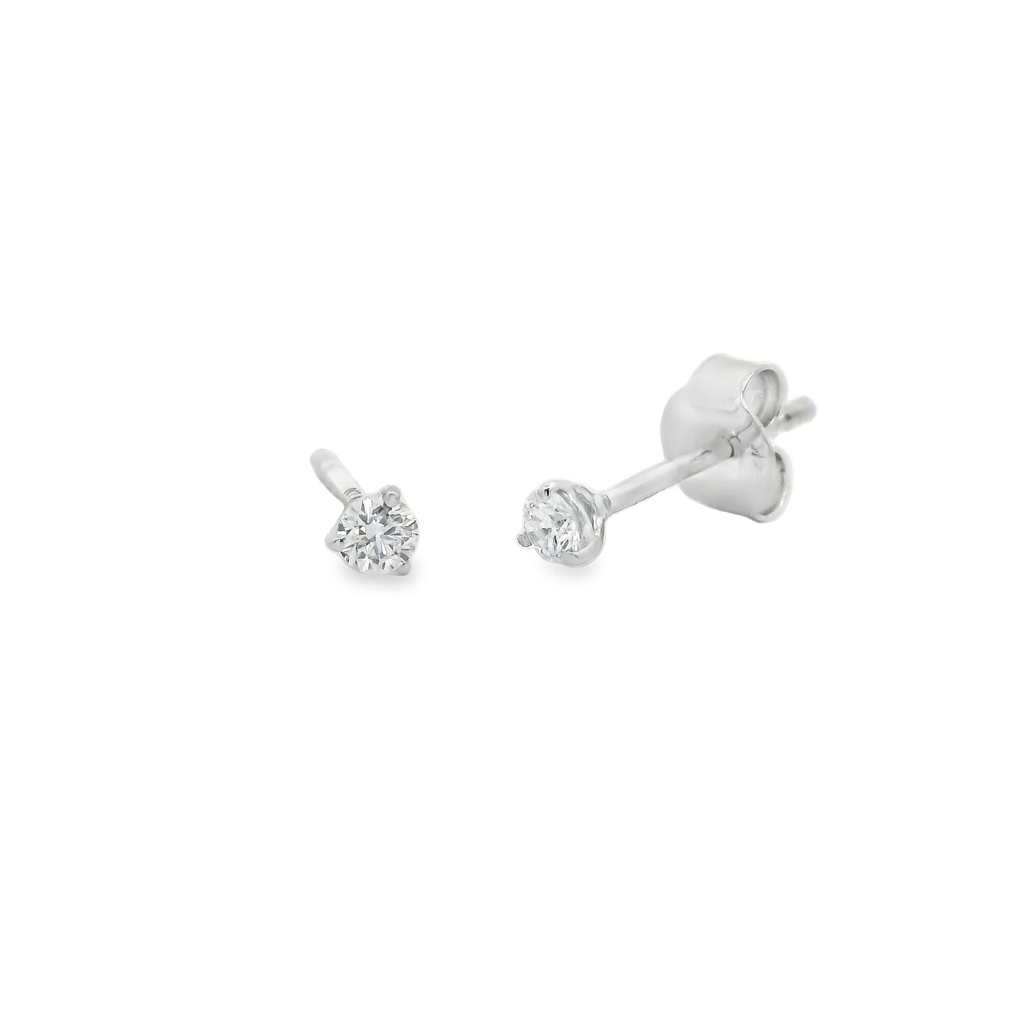 0.16 Carat Diamond Stud Earrings 14K Gold