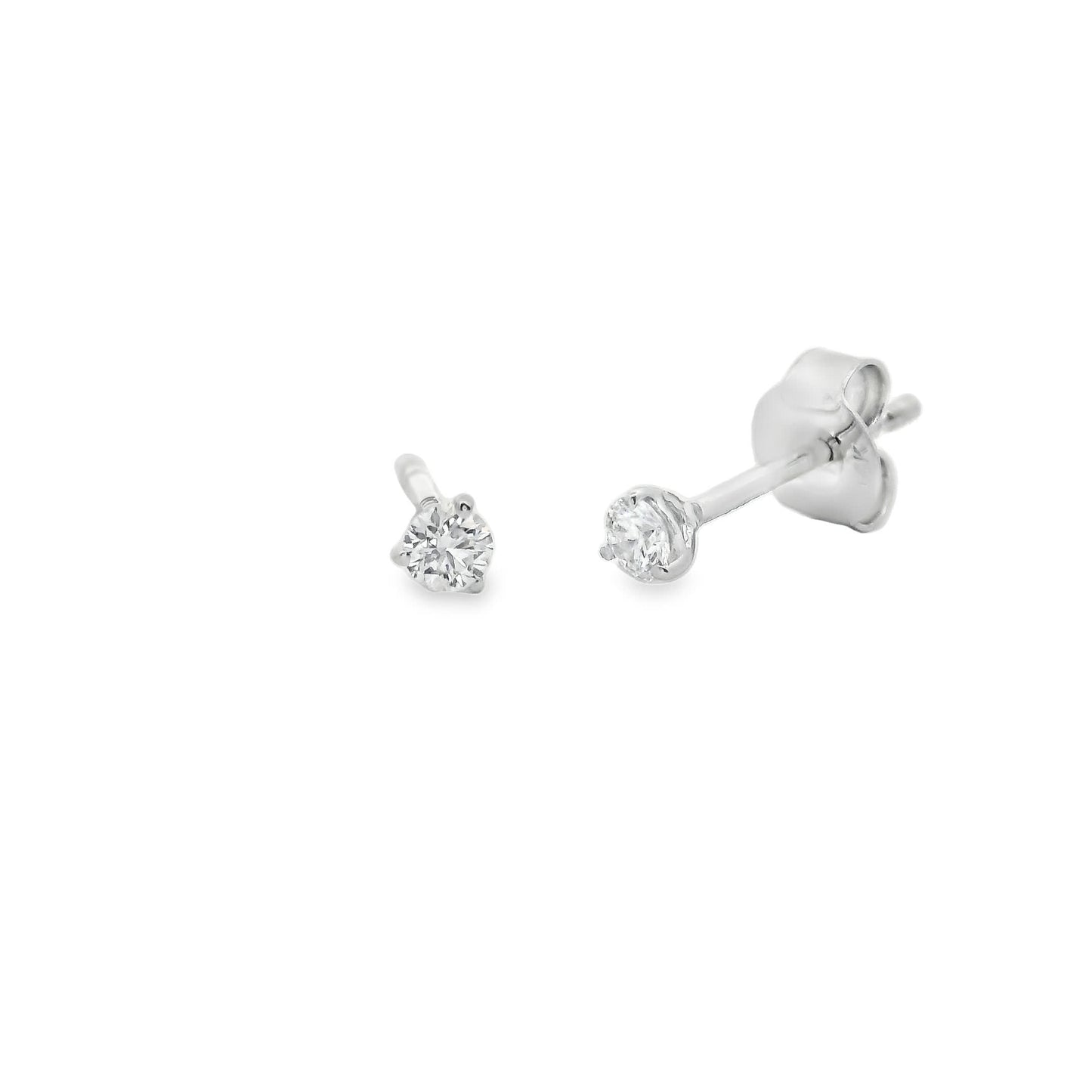 0.16 Carat Diamond Stud Earrings 14K Gold