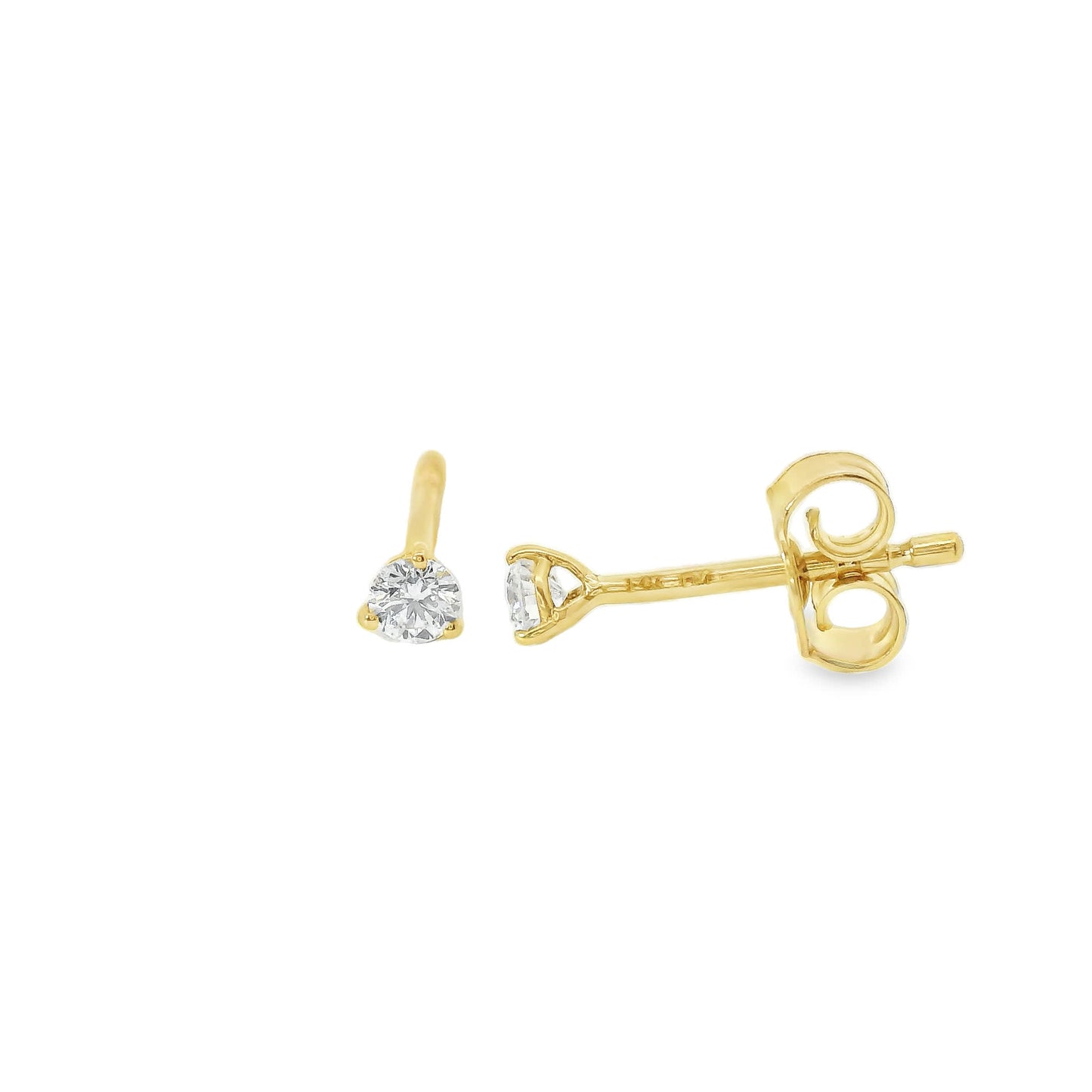 0.16 Carat Diamond Stud Earrings 14K Gold