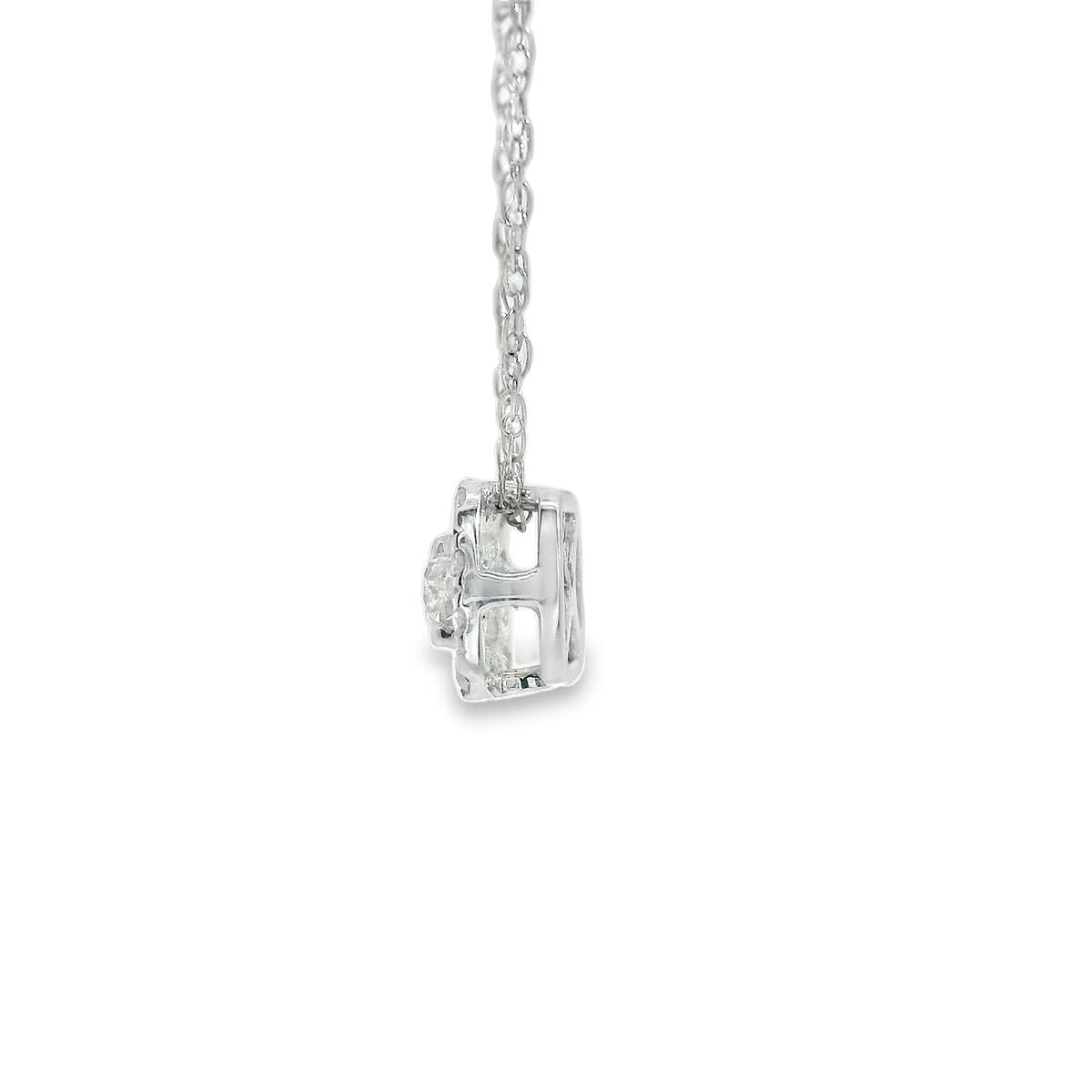 1/4 Carat 14K Gold Cushion Diamond Pendant