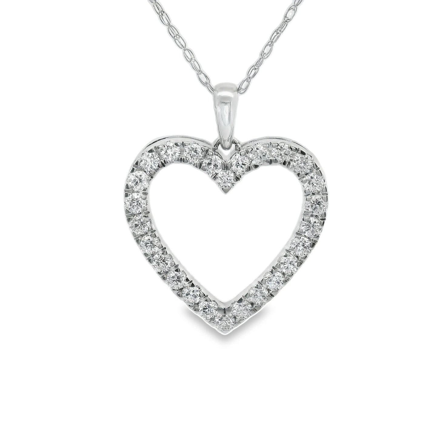 Heart-Shaped 14K Gold Pendant 1/2 Carat