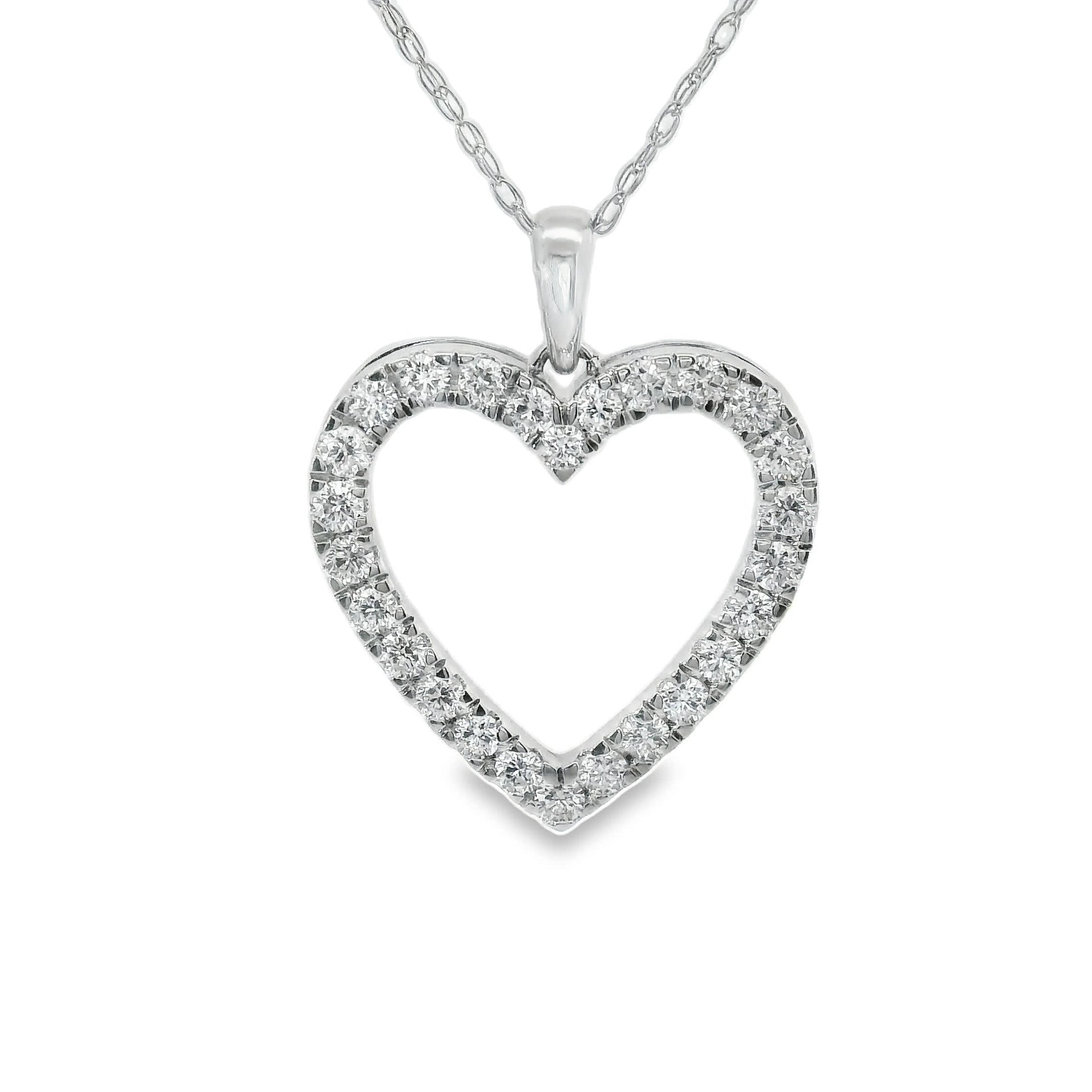 Heart-Shaped 14K Gold Pendant 1/2 Carat
