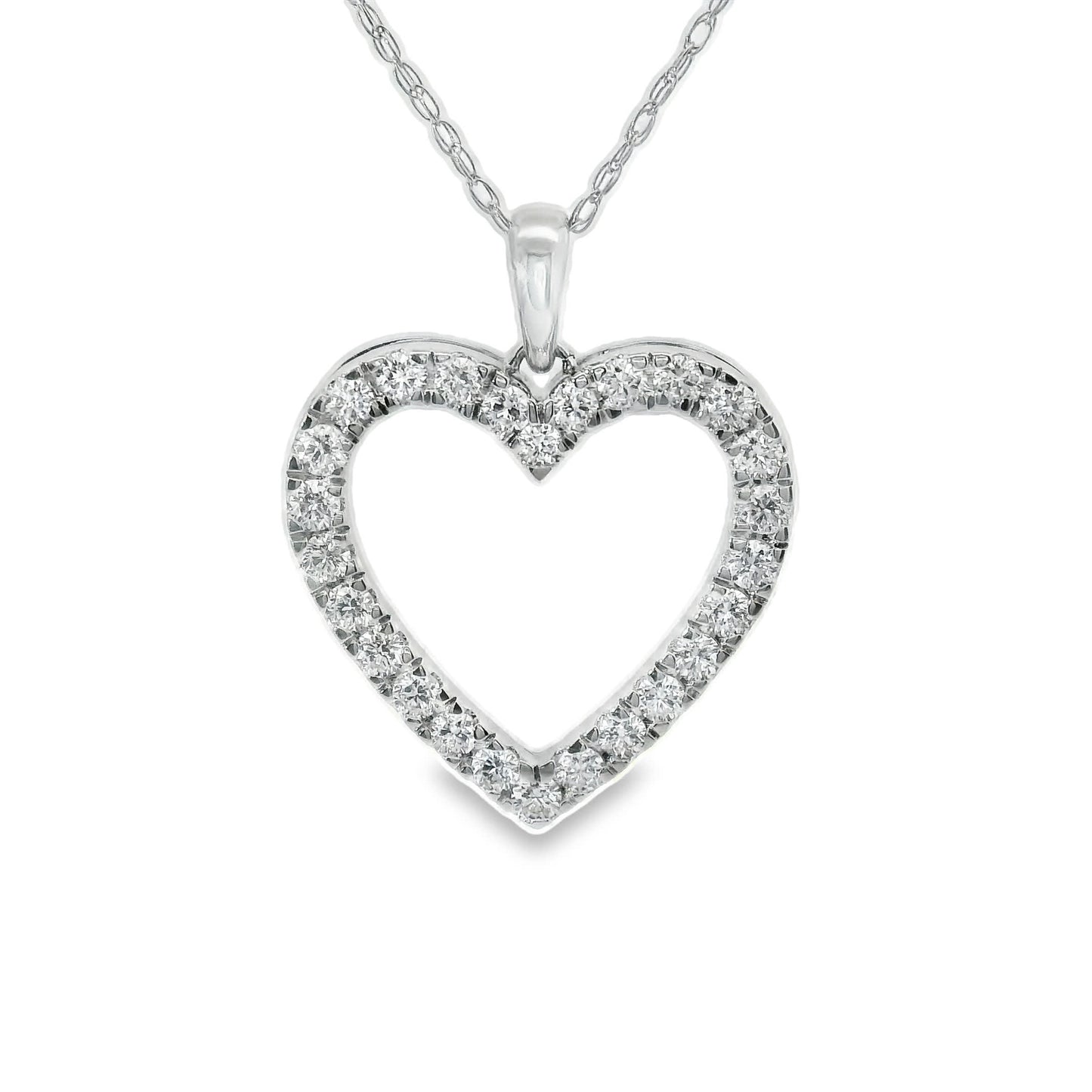 Heart-Shaped 14K Gold Pendant 1/2 Carat