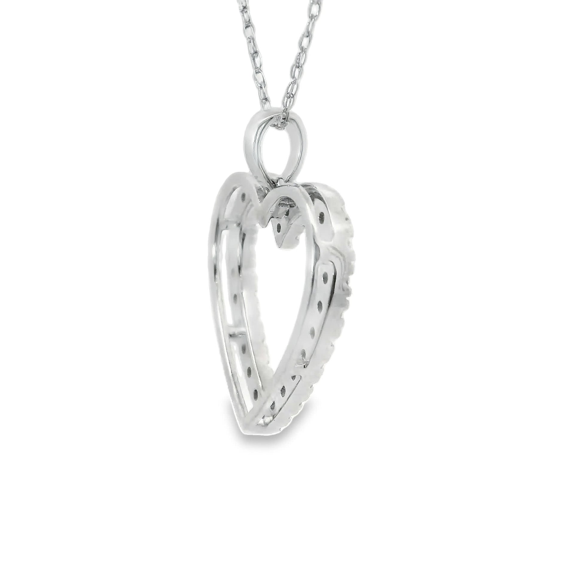 Heart-Shaped 14K Gold Pendant 1/2 Carat