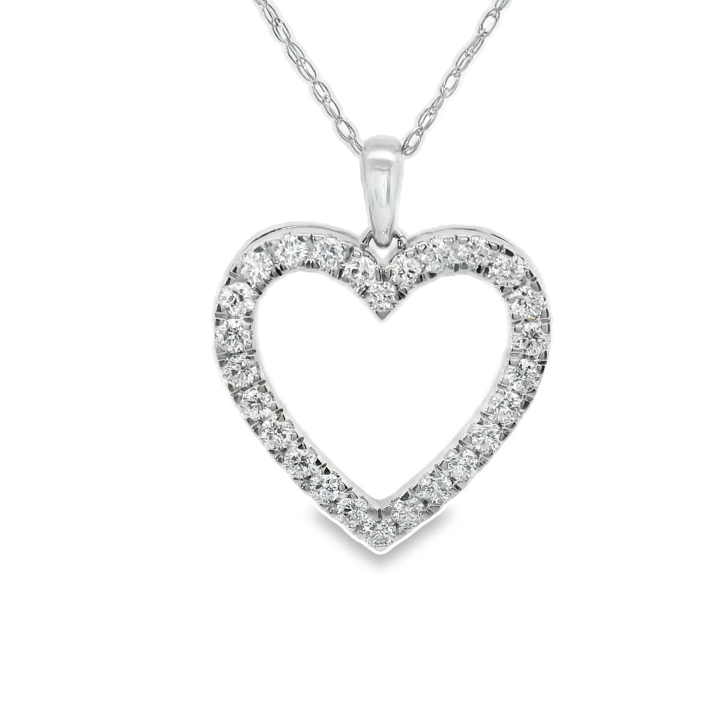 Heart-Shaped 14K Gold Pendant 1/2 Carat