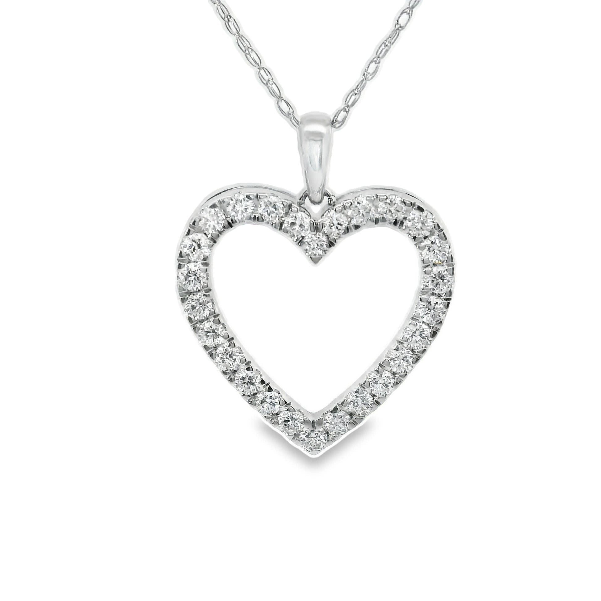Heart-Shaped 14K Gold Pendant 1/2 Carat