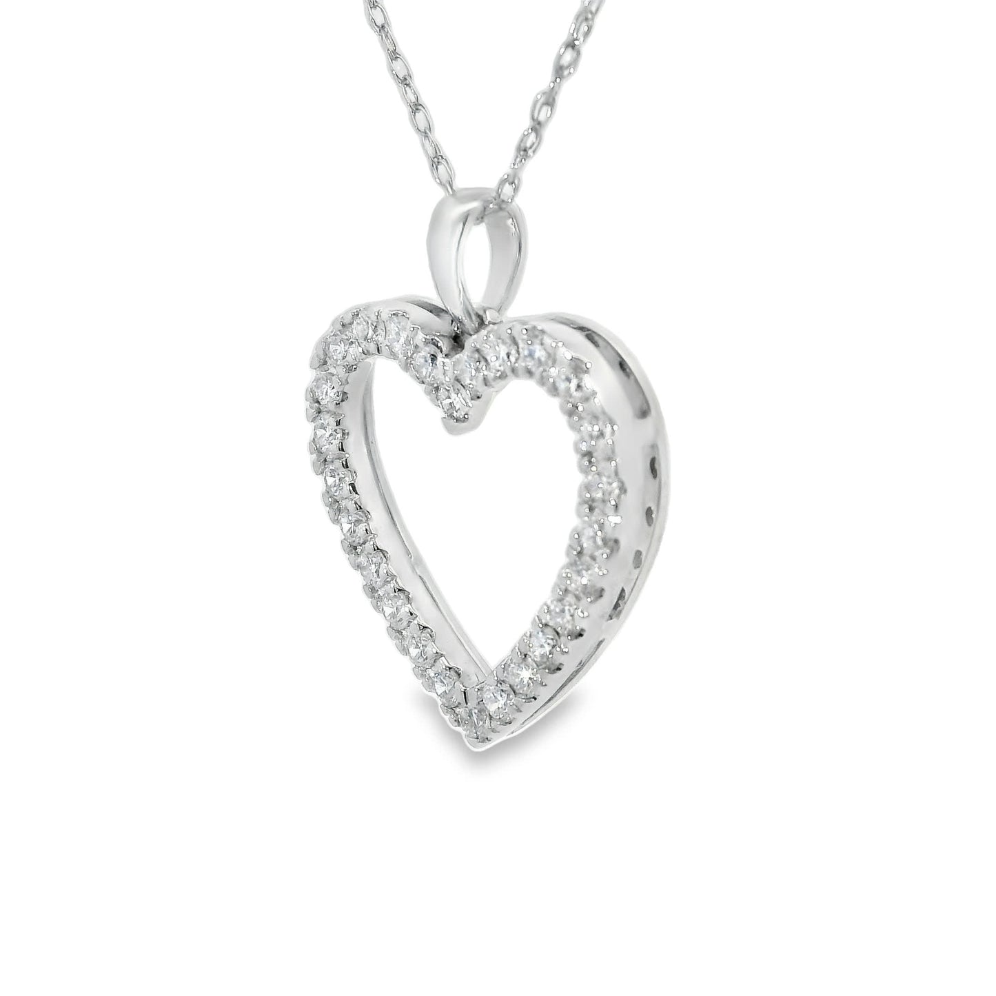 Heart-Shaped 14K Gold Pendant 1/2 Carat