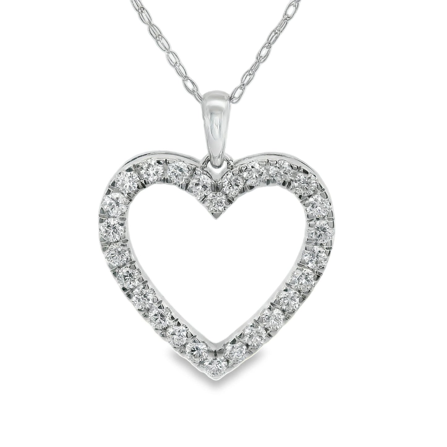 Heart-Shaped 14K Gold Pendant 1/2 Carat