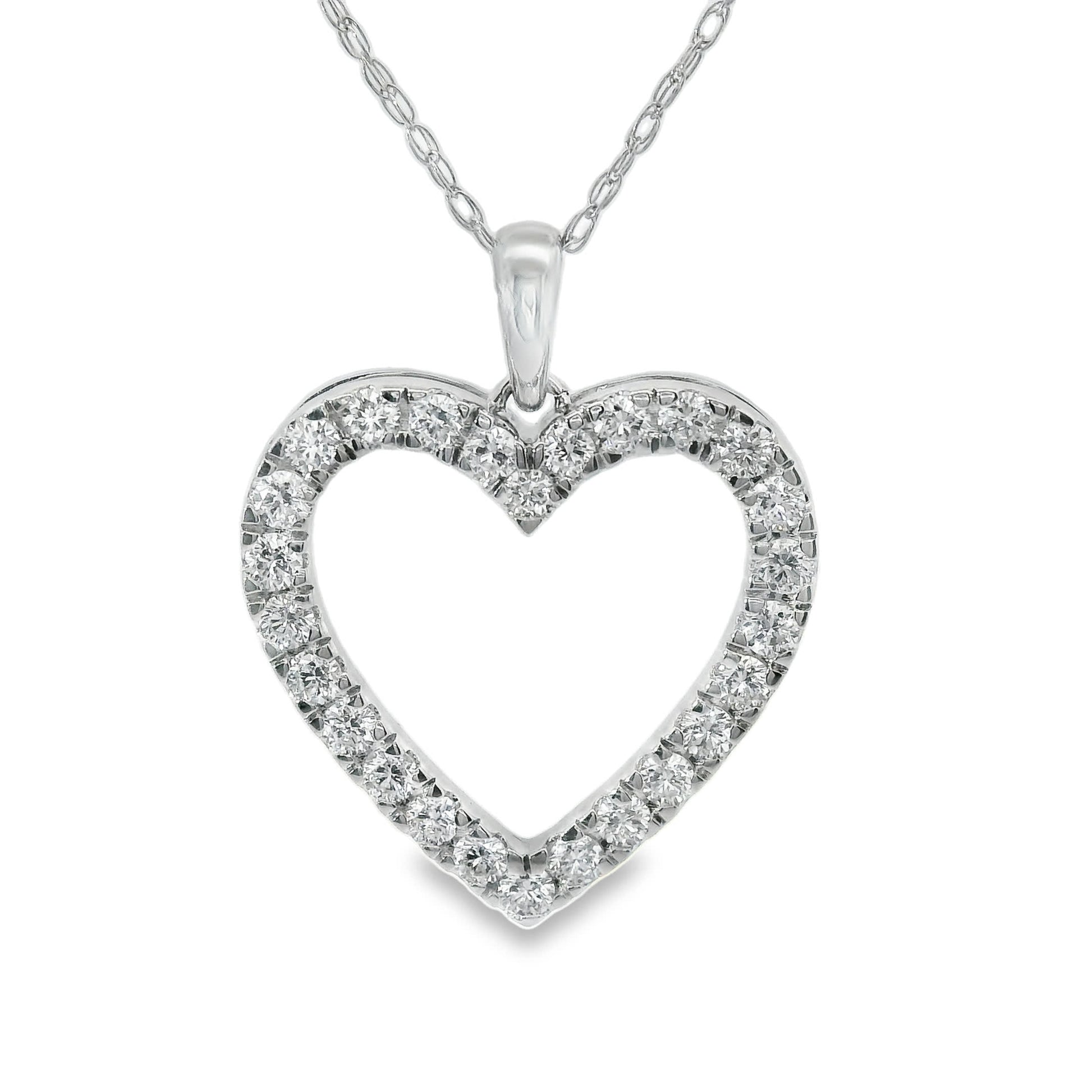 Heart-Shaped 14K Gold Pendant 1/2 Carat