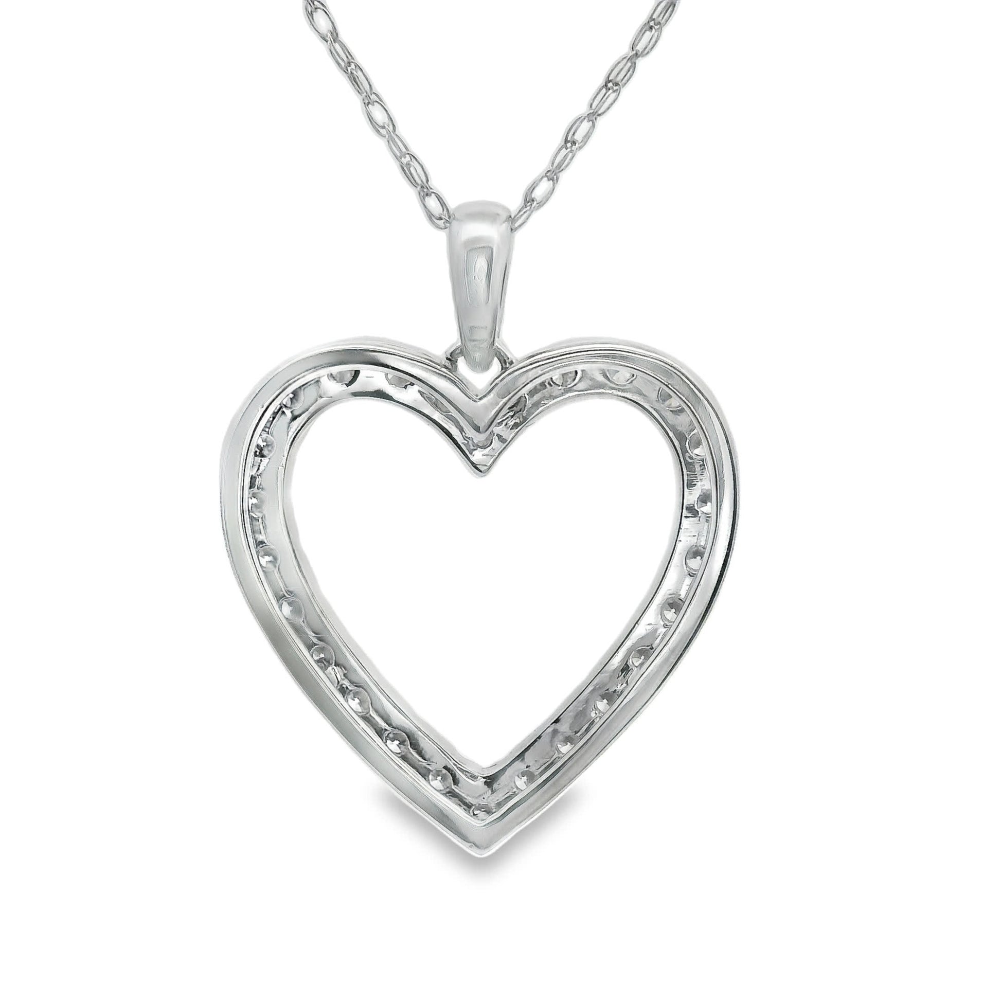 Heart-Shaped 14K Gold Pendant 1/2 Carat
