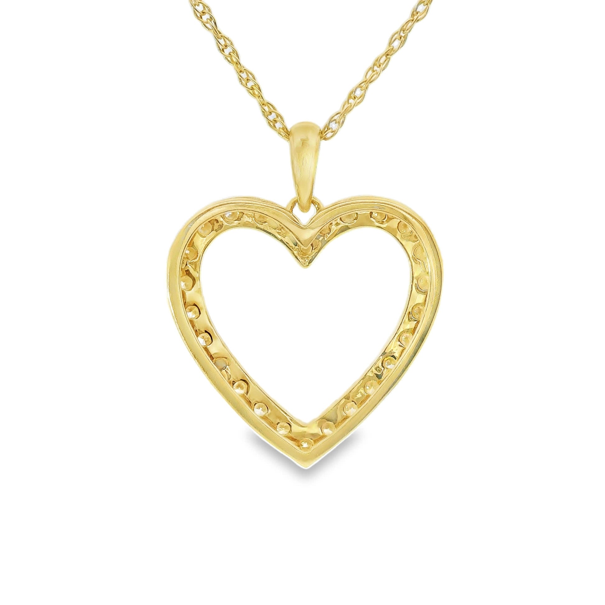 Heart-Shaped 14K Gold Pendant 1/2 Carat