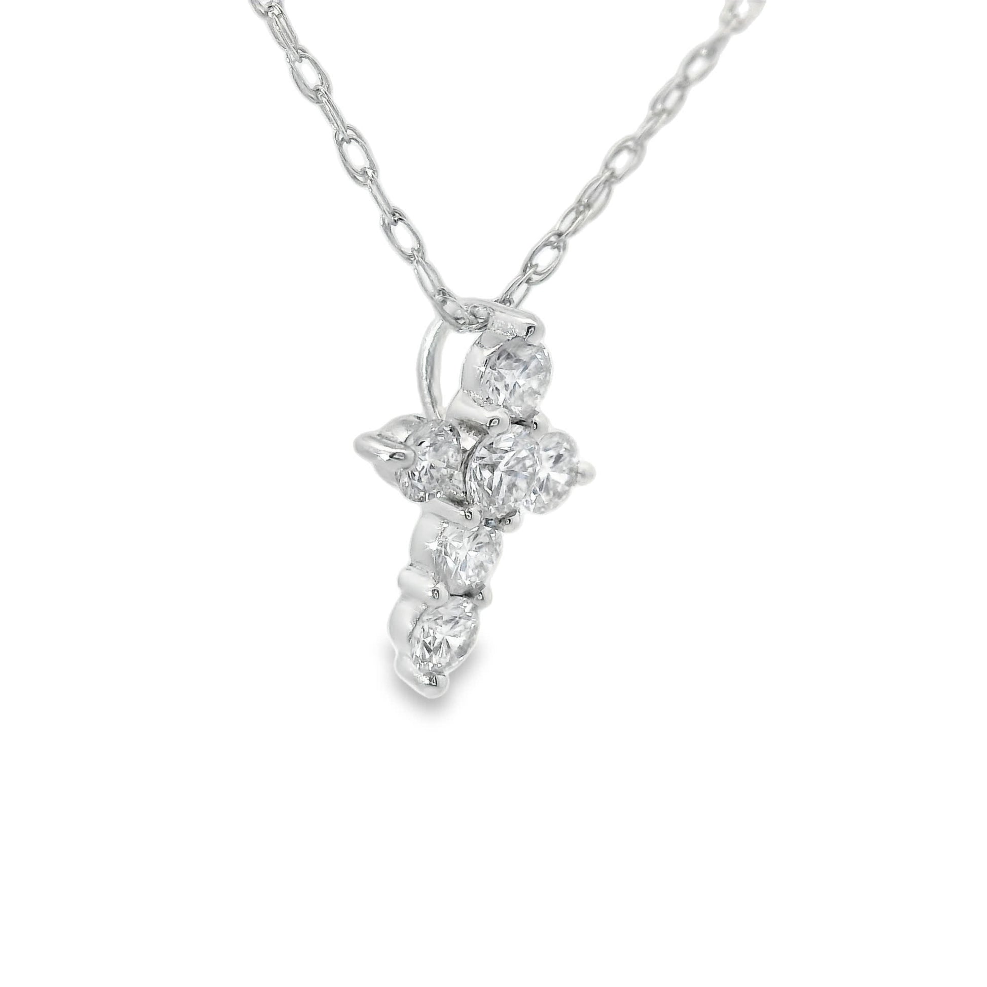Stunning Cross Pendant 14K Gold Diamond , 0.25 Carat