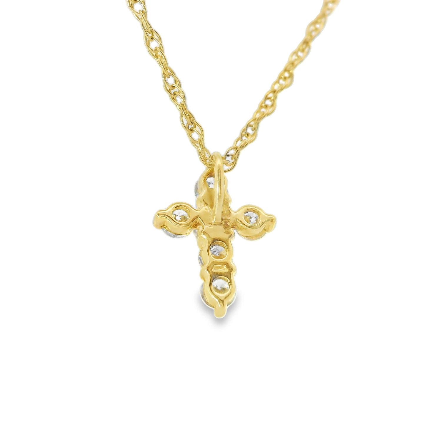 Stunning Cross Pendant 14K Gold Diamond , 0.25 Carat