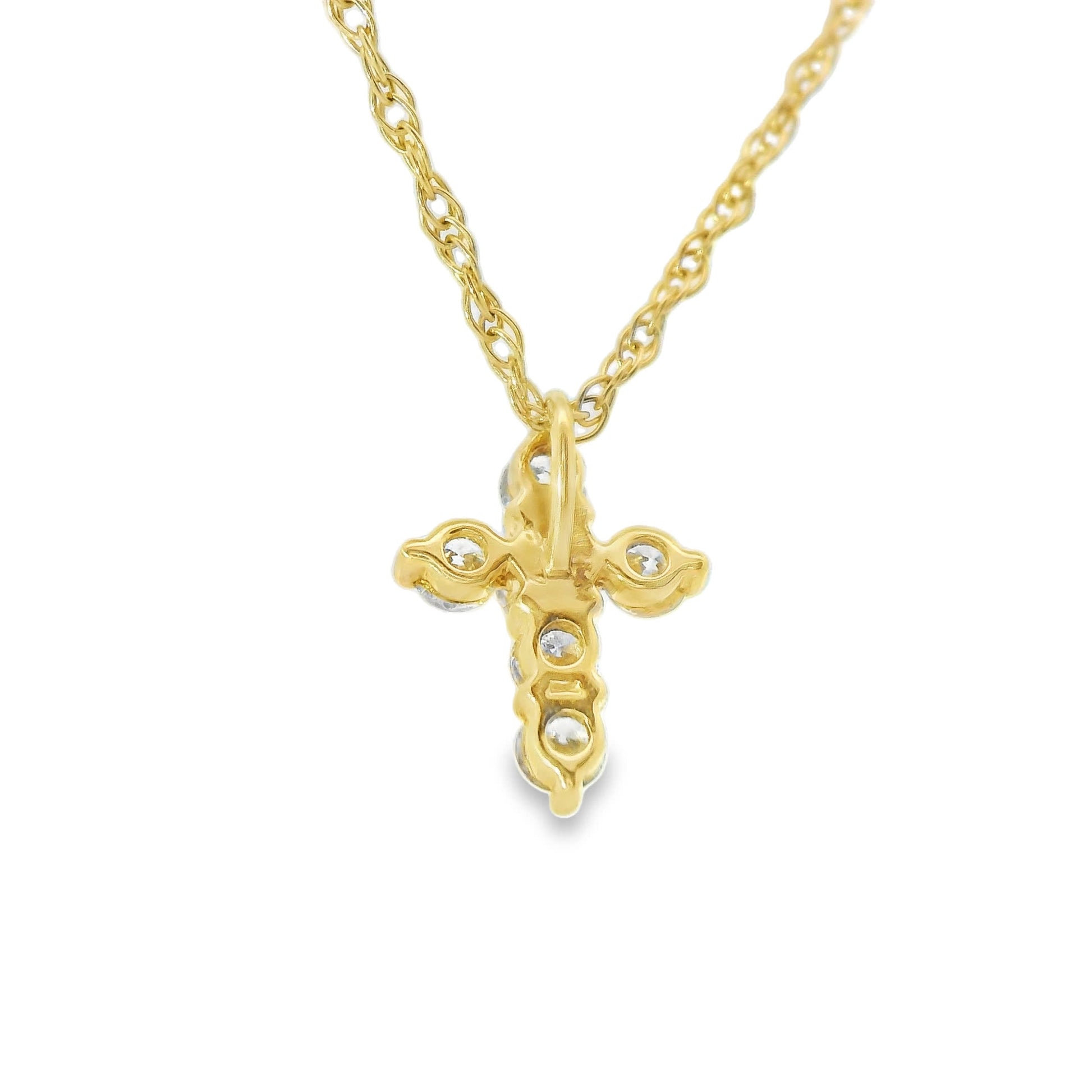 Stunning Cross Pendant 14K Gold Diamond , 0.25 Carat