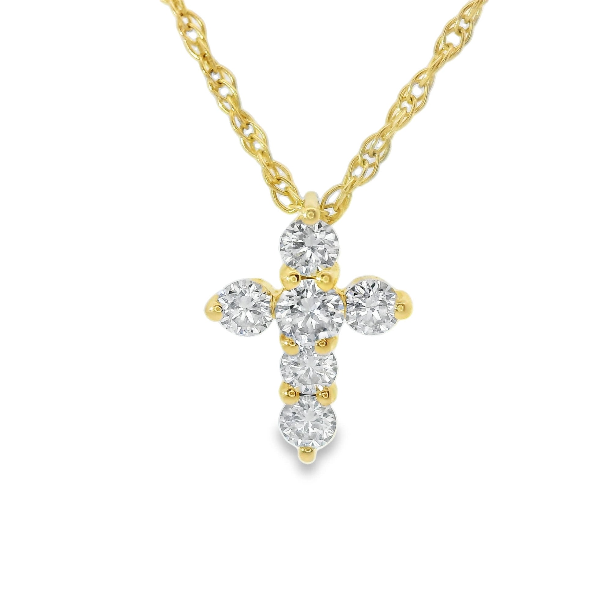 Stunning Cross Pendant 14K Gold Diamond , 0.25 Carat