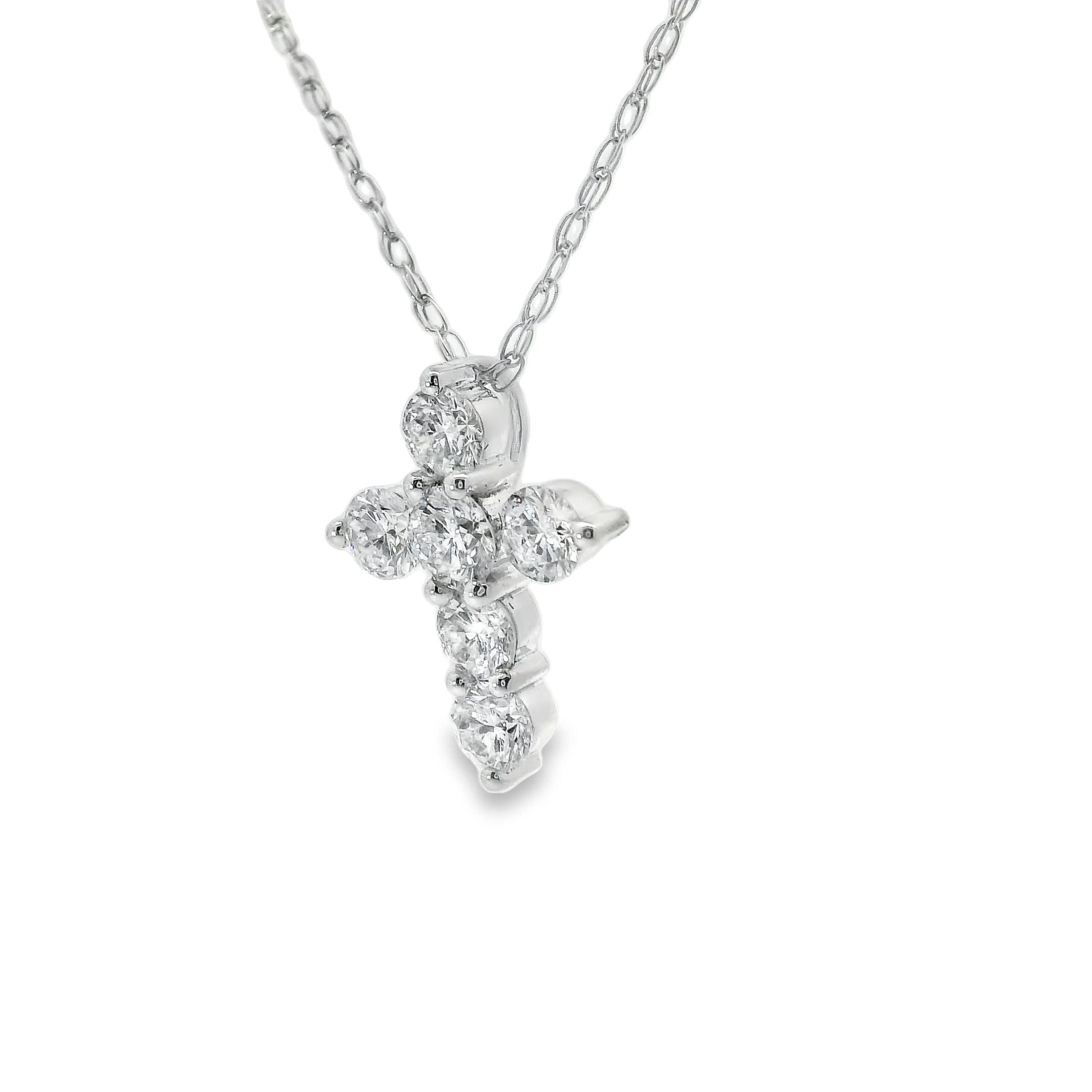Stunning Cross Pendant 14K Gold Diamond , 0.50 Carat