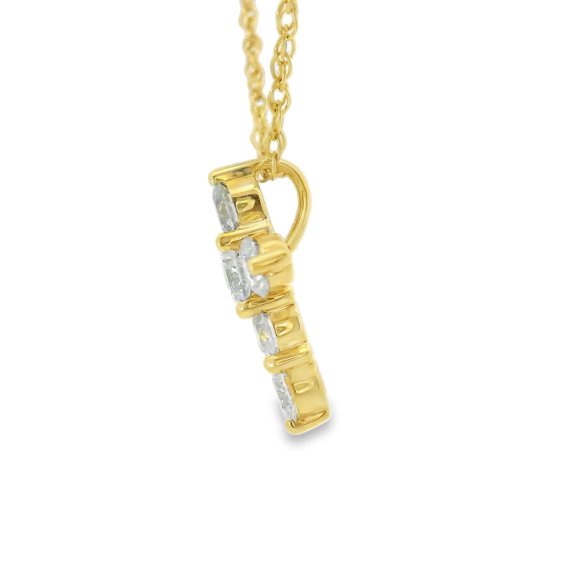 Stunning Cross Pendant 14K Gold Diamond , 0.50 Carat