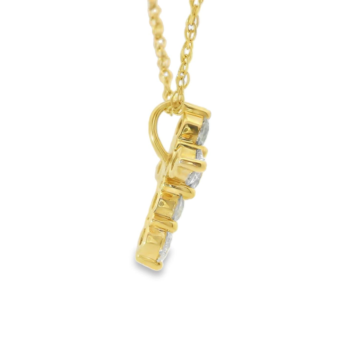 Stunning Cross Pendant 14K Gold Diamond , 0.50 Carat