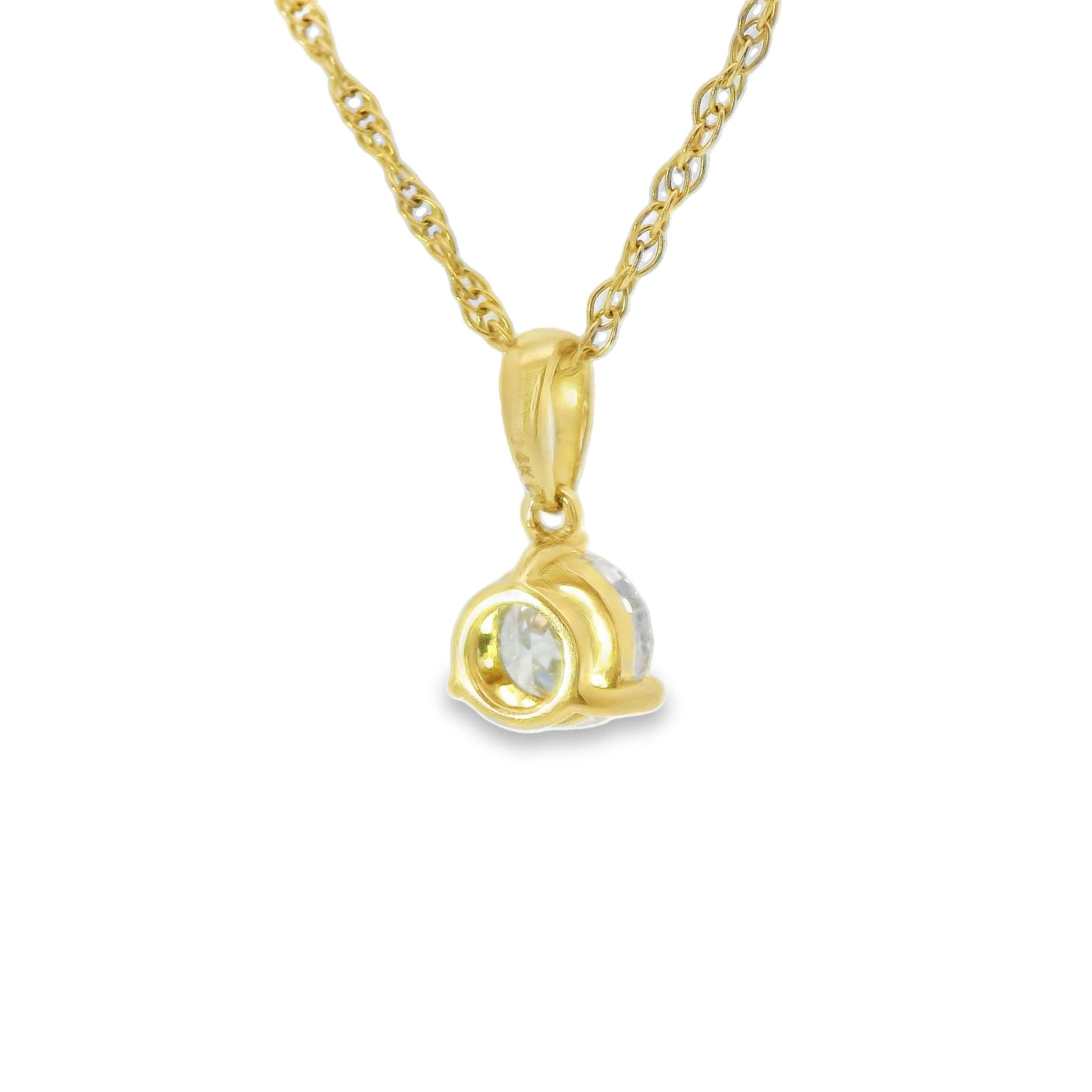 0.50 Carat Prong-Set 14K Round Lab Created Diamond