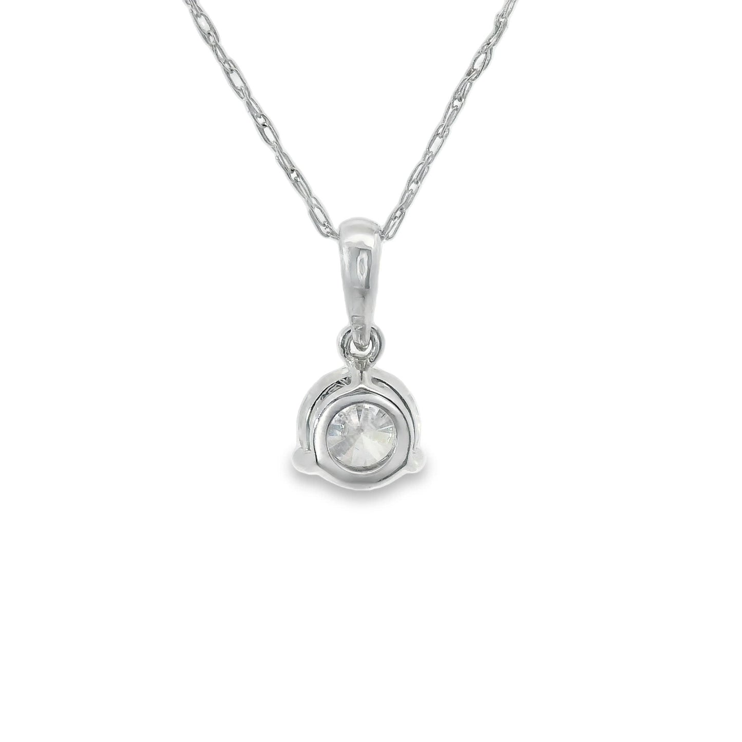 0.50 Carat Prong-Set 14K Round Lab Created Diamond