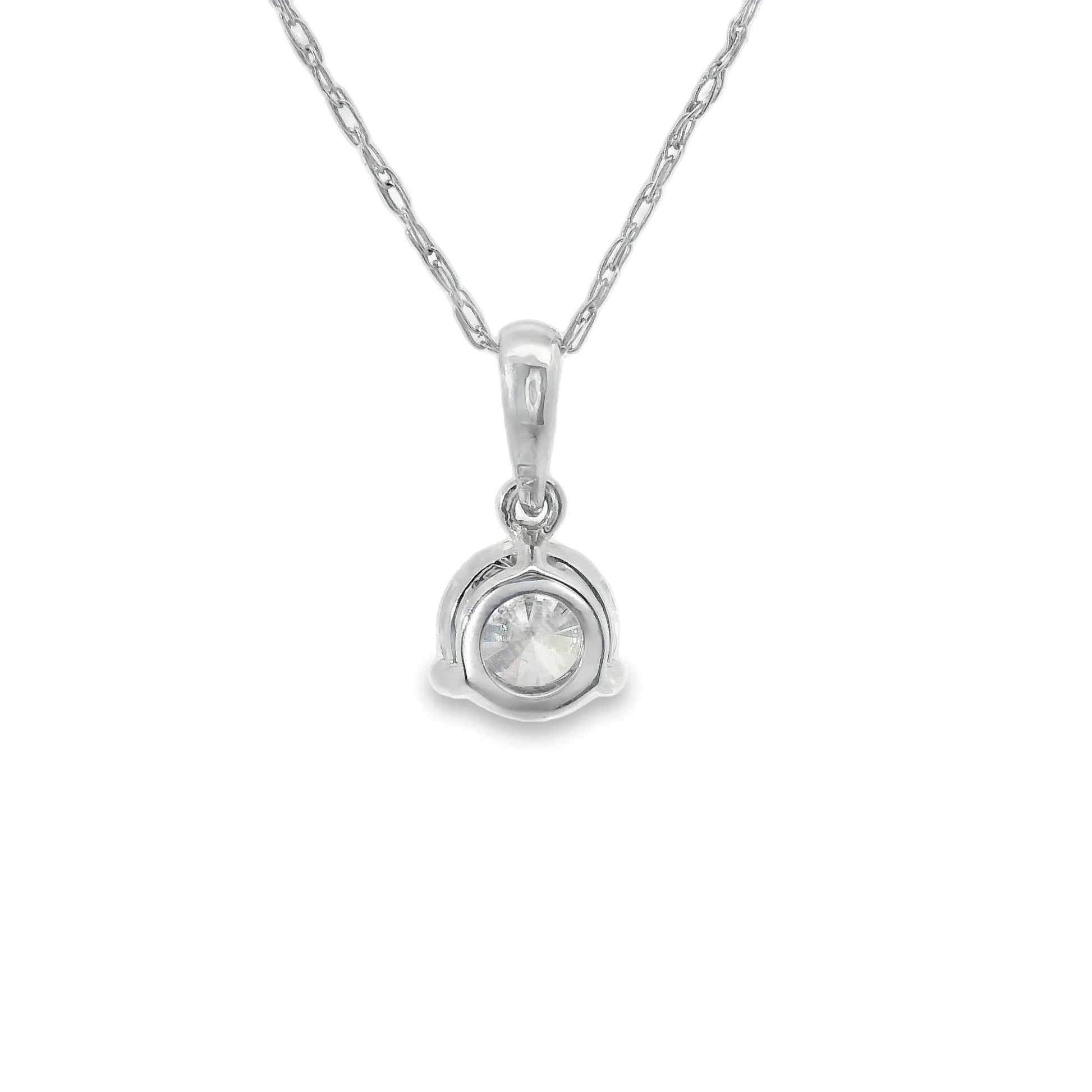 0.50 Carat Prong-Set 14K Round Lab Created Diamond