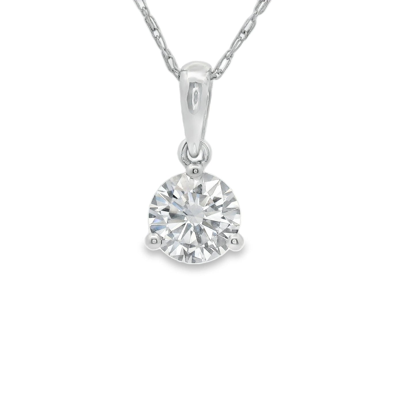 0.50 Carat Prong-Set 14K Round Lab Created Diamond