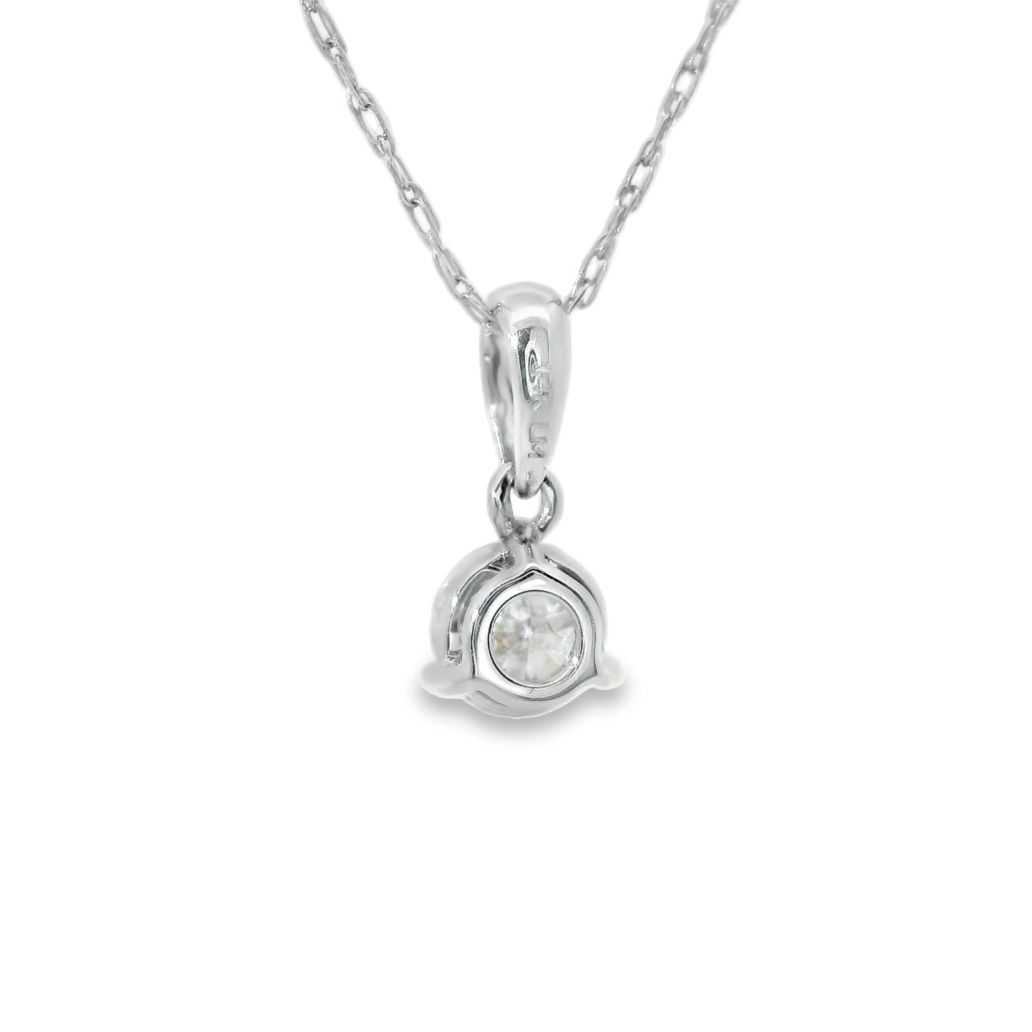 0.33 Carat Prong-Set 14K Round Lab Created Diamond