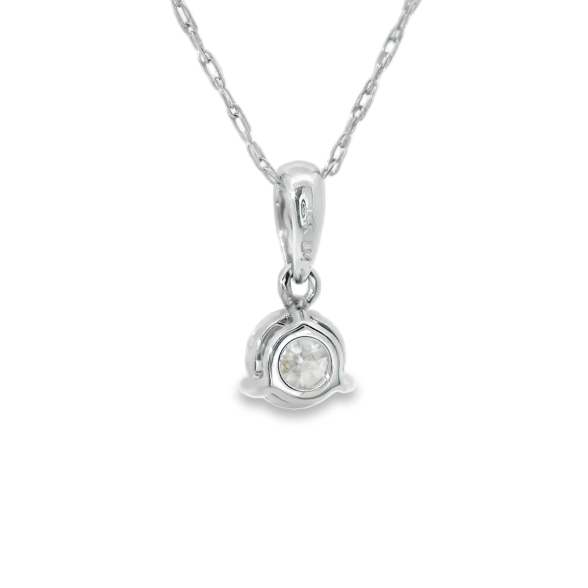 0.33 Carat Prong-Set 14K Round Lab Created Diamond