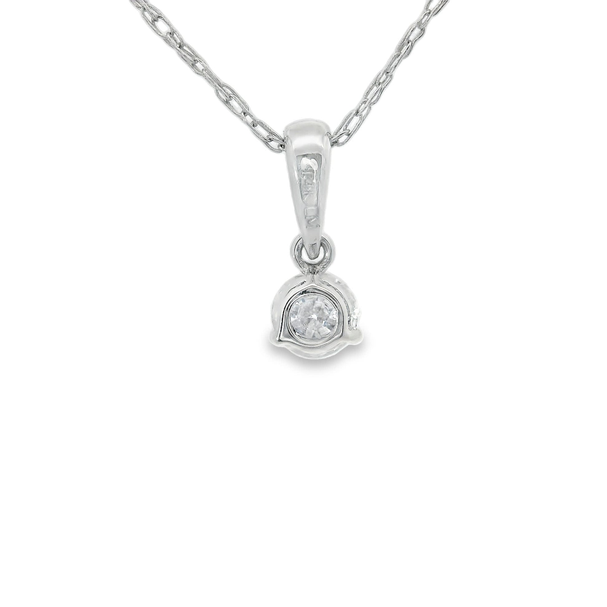0.10 Carat Prong-Set 14K Round Lab Created Diamond