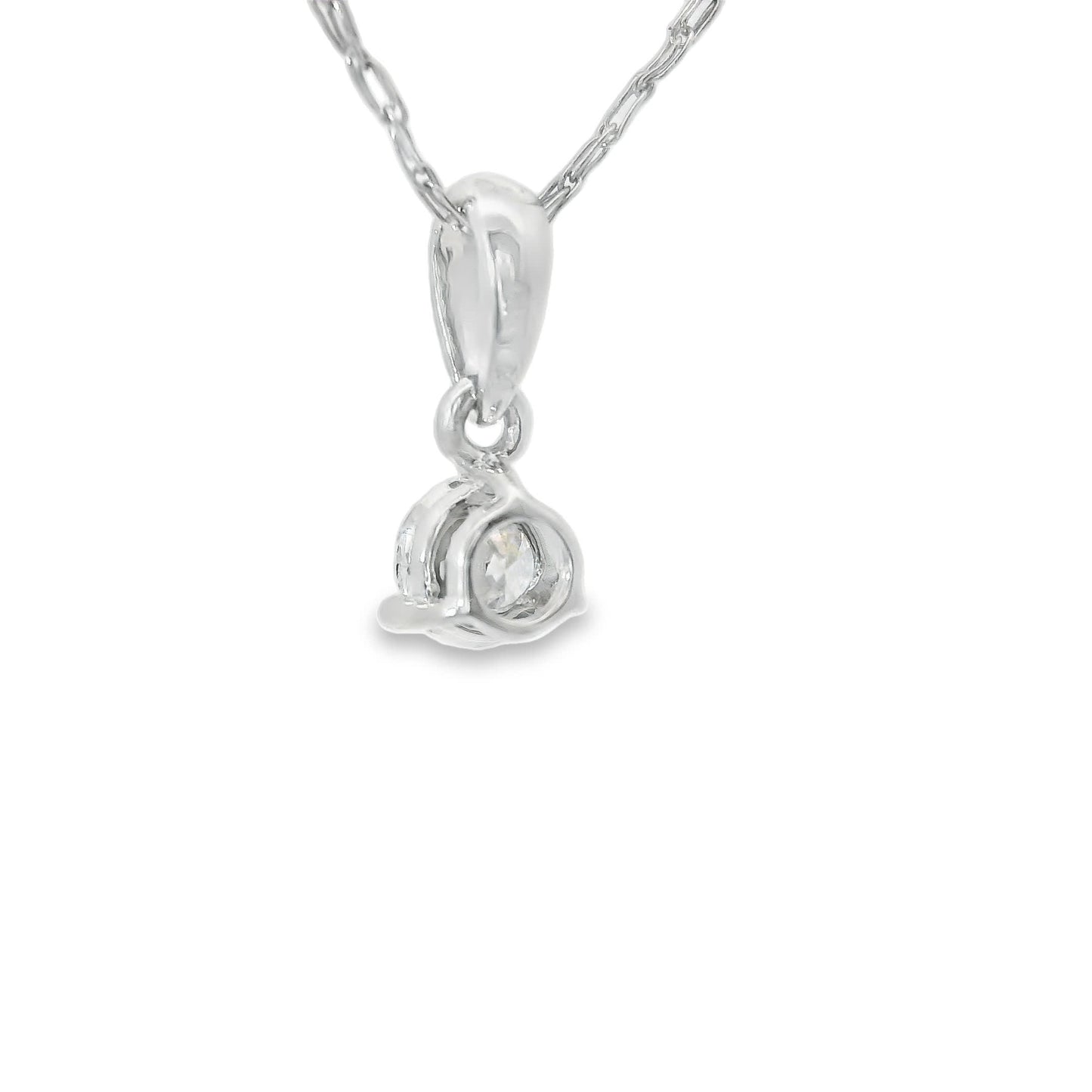 0.15 Carat Prong-Set 14K Round Lab Created Diamond
