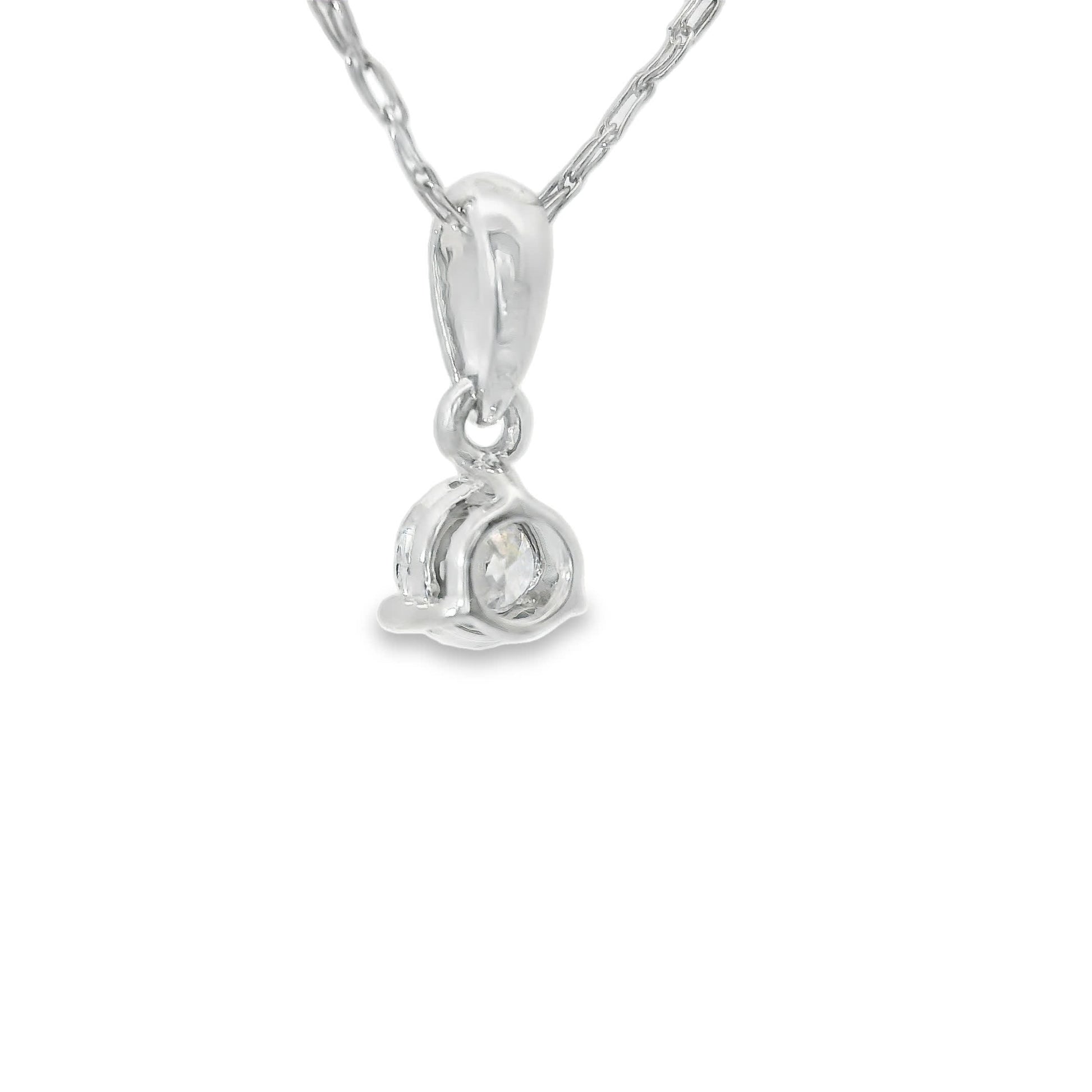 0.15 Carat Prong-Set 14K Round Lab Created Diamond
