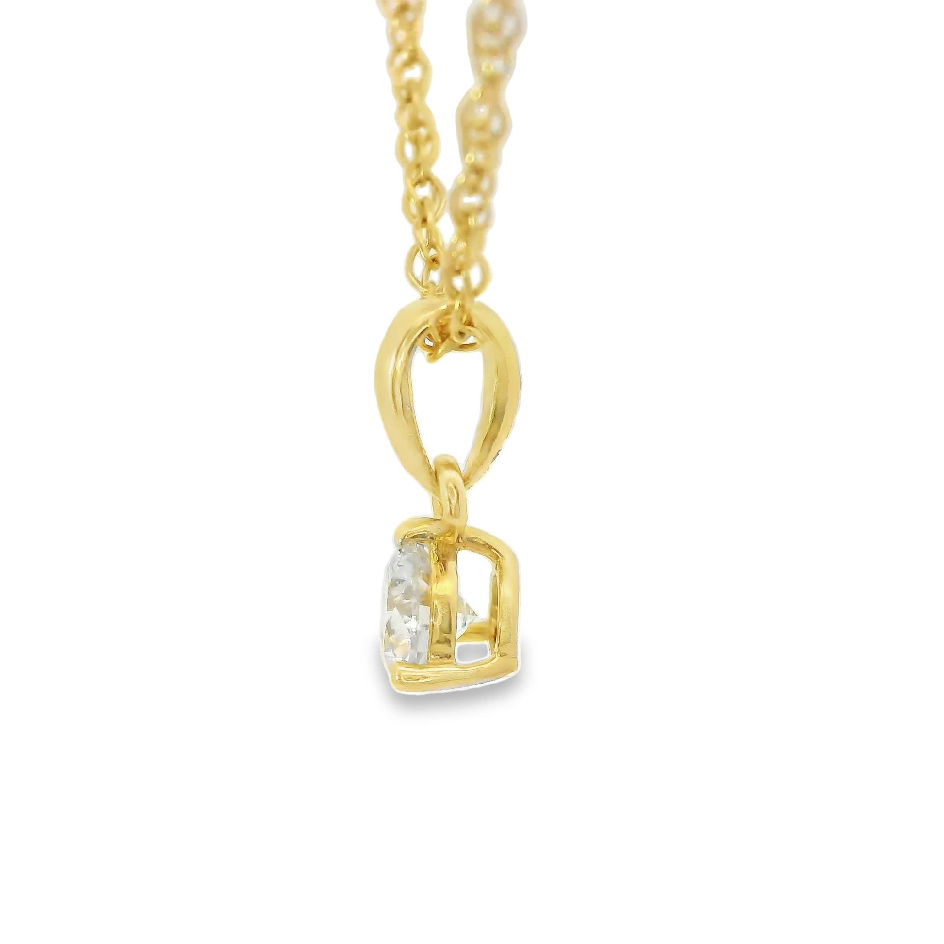 0.15 Carat Prong-Set 14K Round Lab Created Diamond