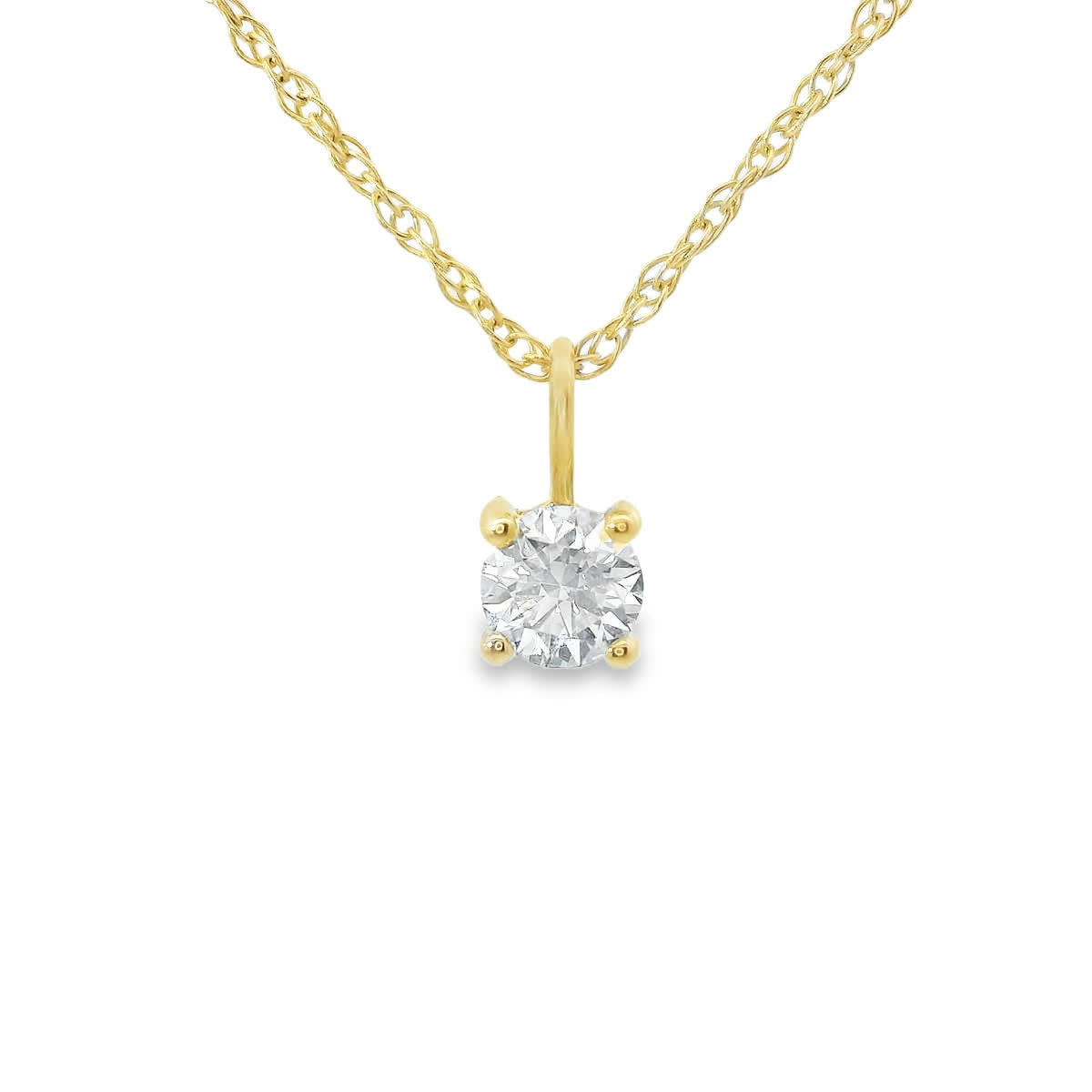 1/4 Carat 14K Gold Diamond Pendant