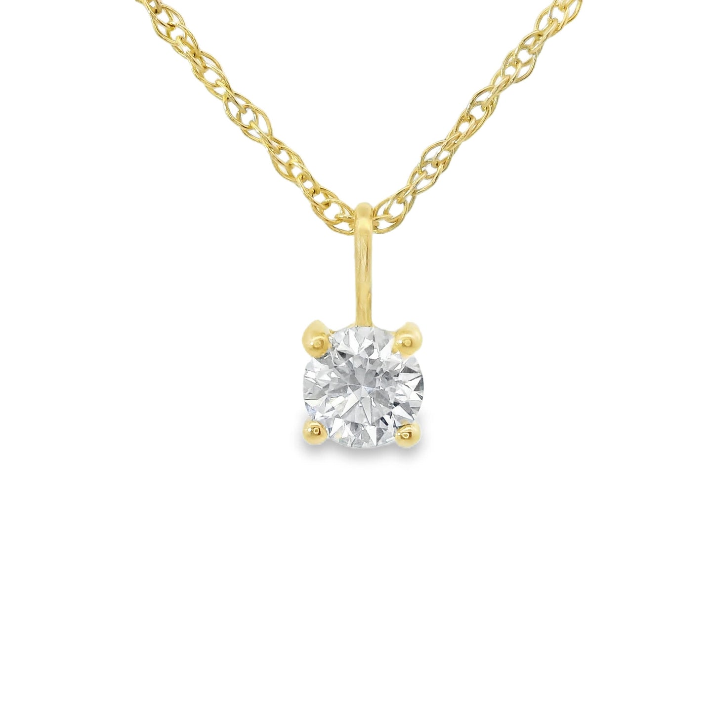 1/4 Carat 14K Gold Diamond Pendant