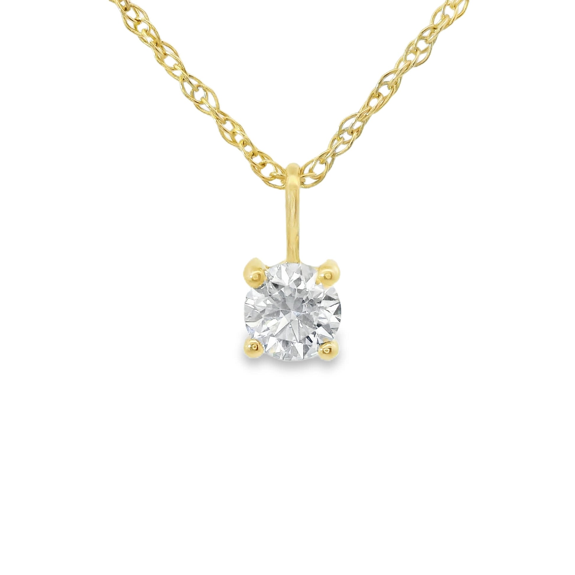 1/4 Carat 14K Gold Diamond Pendant