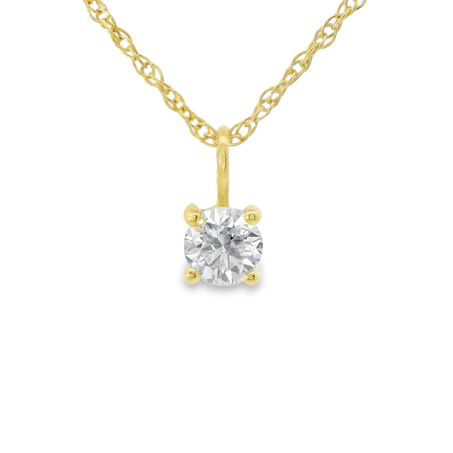 1/4 Carat 14K Gold Diamond Pendant