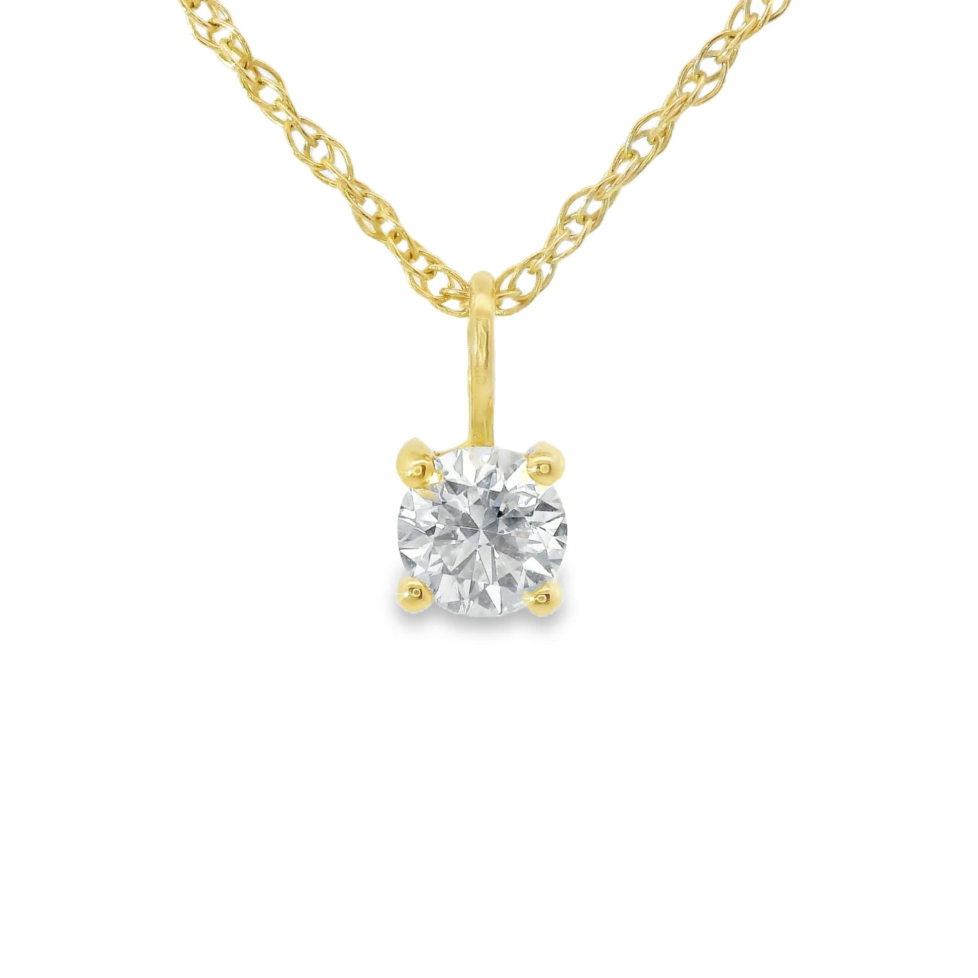 1/4 Carat 14K Gold Diamond Pendant