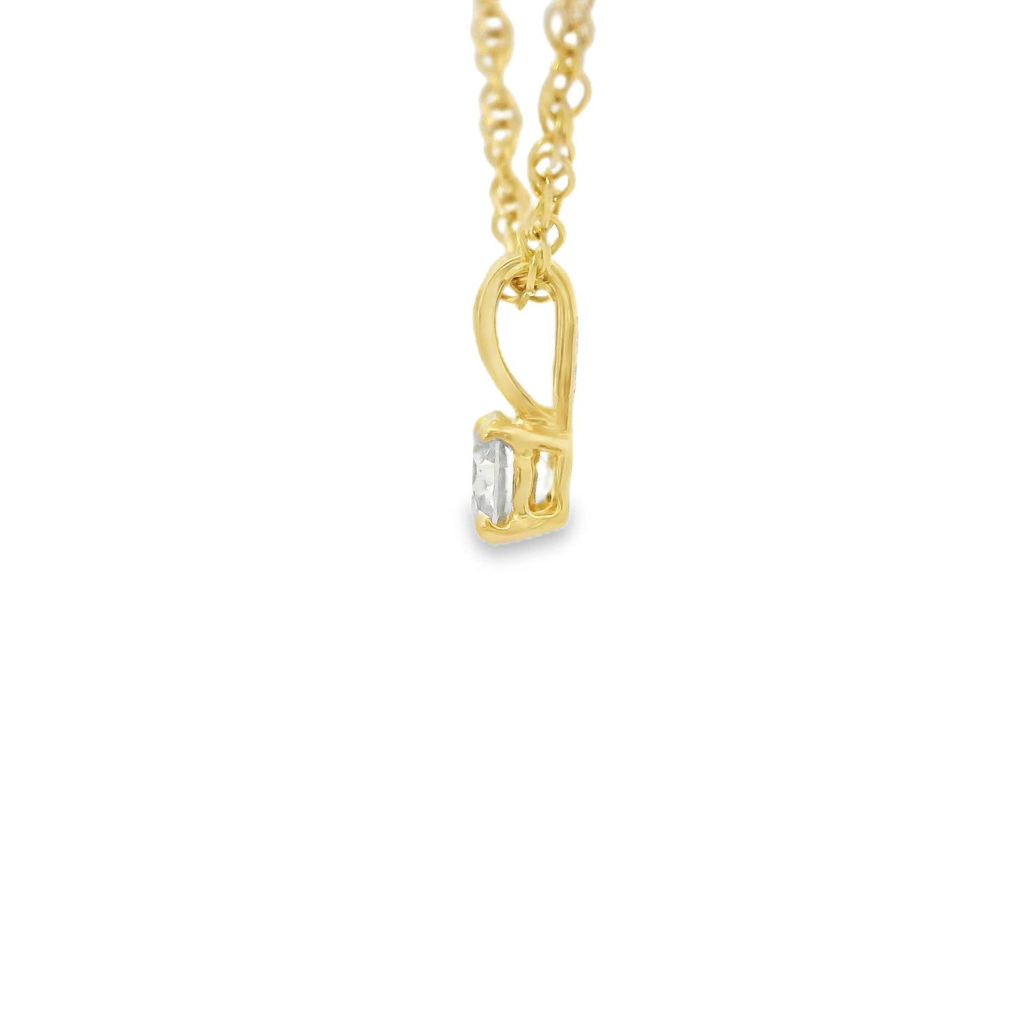 Diamond 0.10Ctw 14k White Gold Pendant Brilliant Cut Diamond