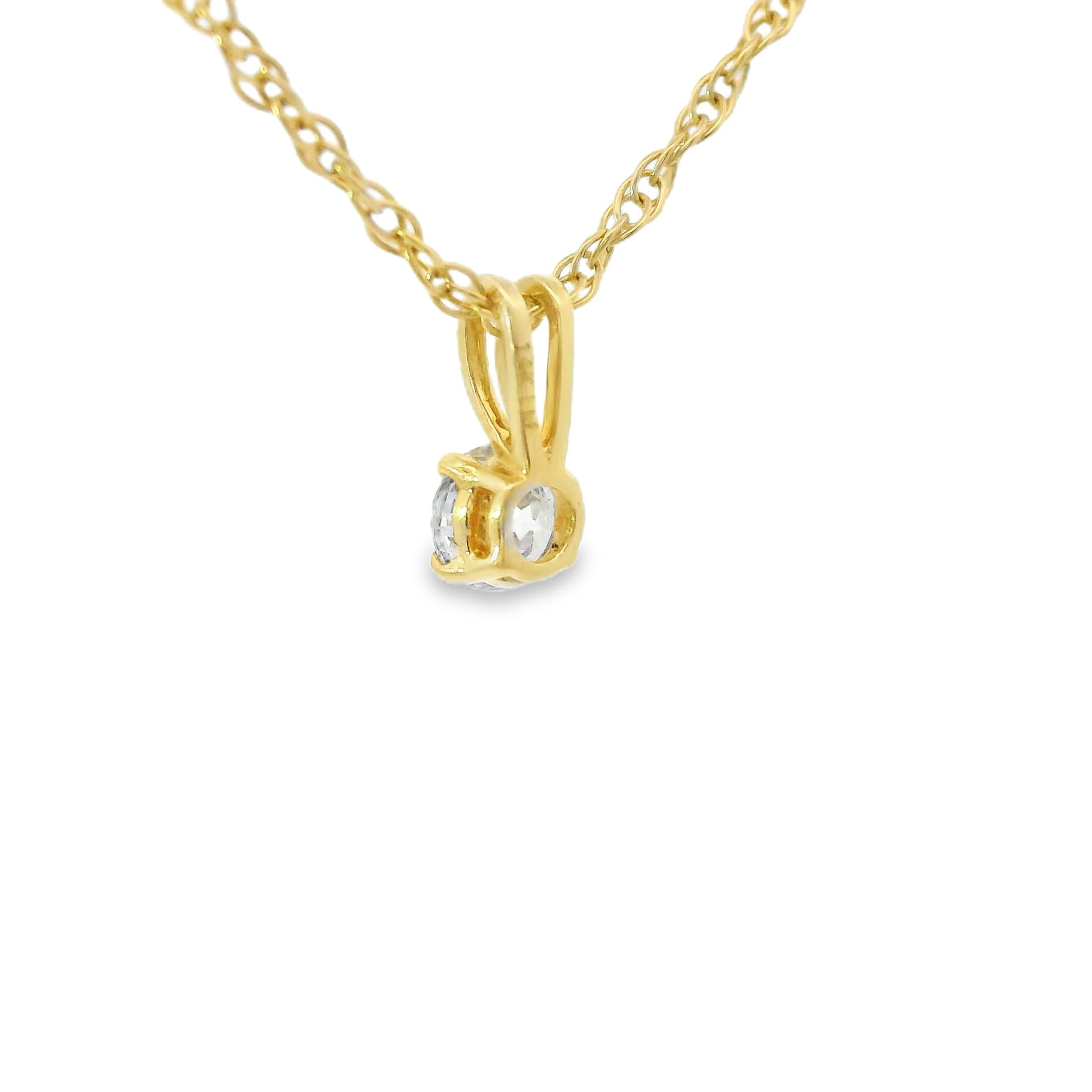 Diamond 0.10Ctw 14k White Gold Pendant Brilliant Cut Diamond