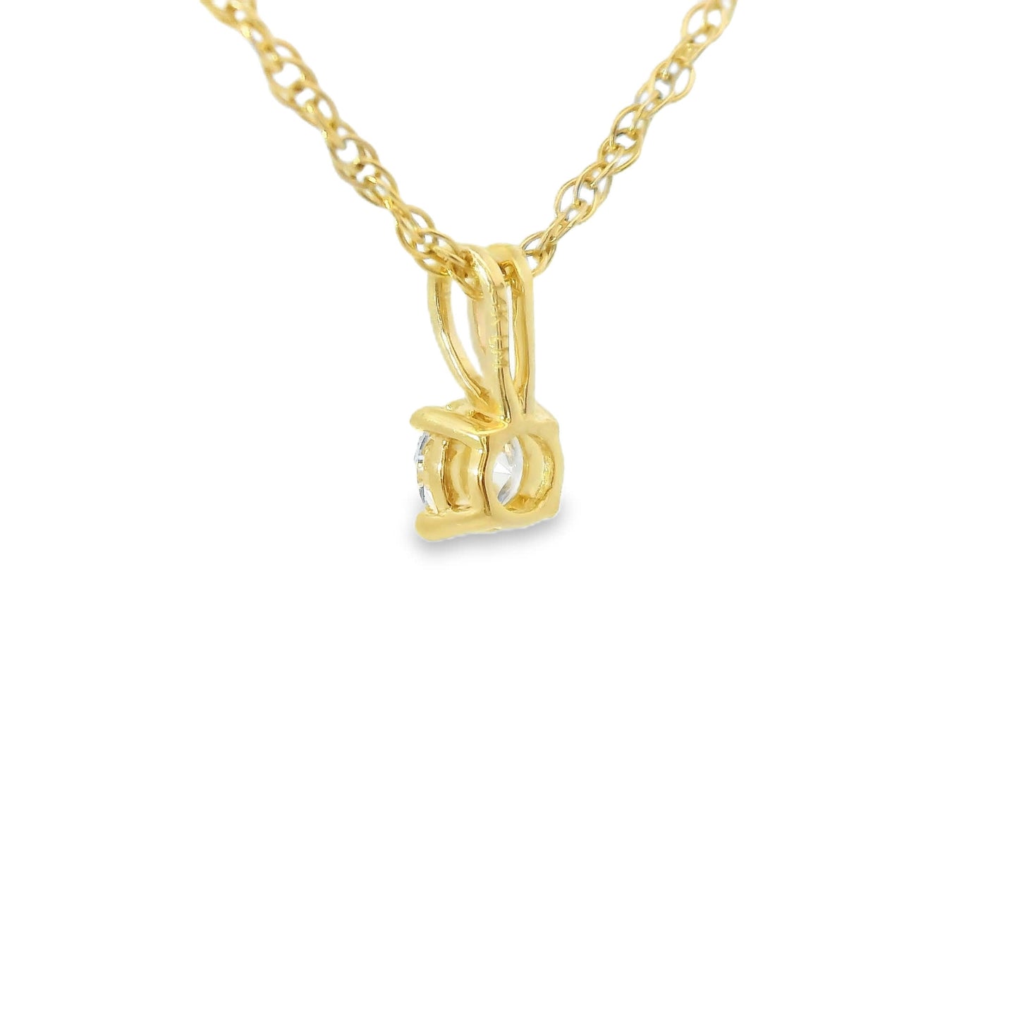 Diamond 0.15Ctw 14K Gold Pendant