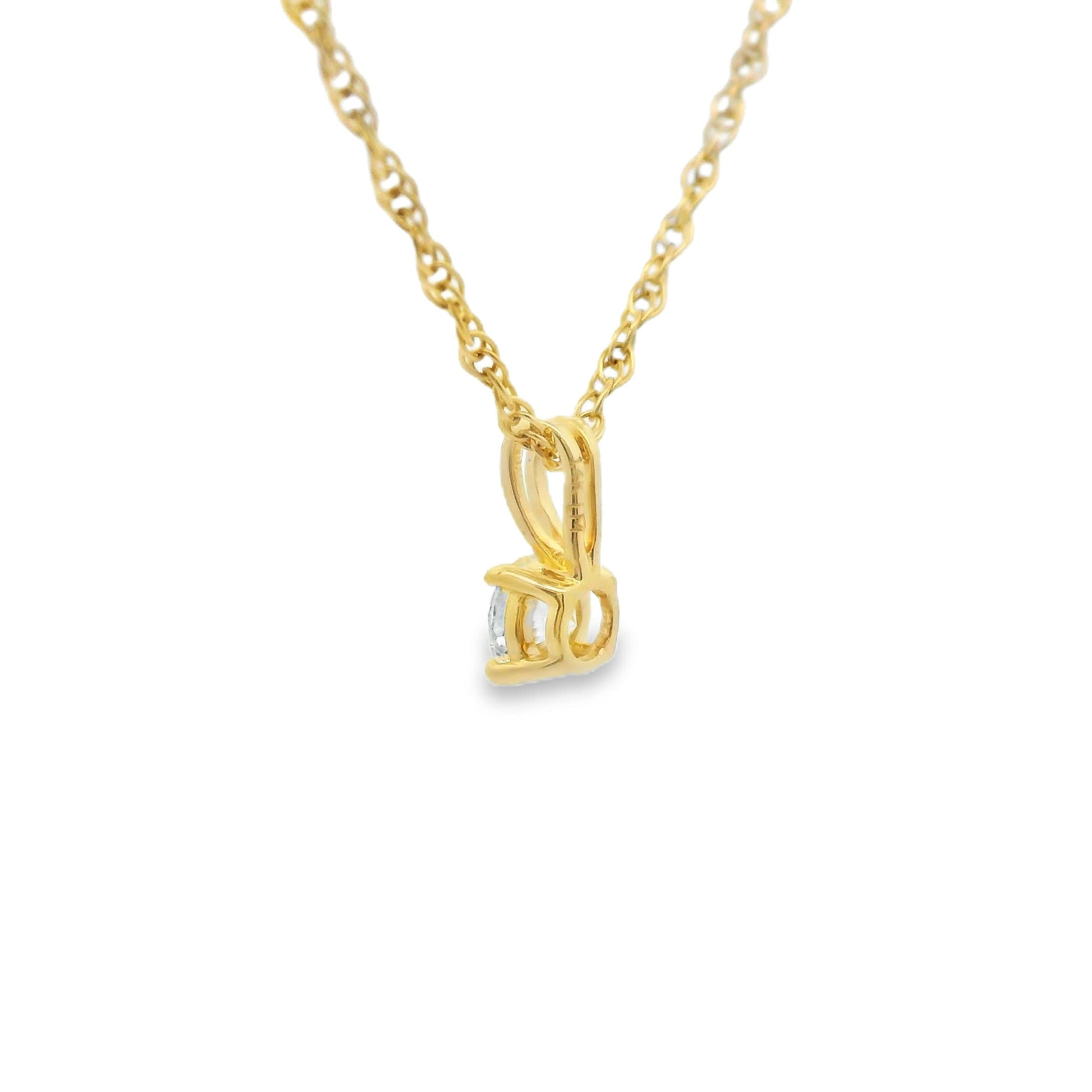 Diamond 0.15Ctw 14K Gold Pendant