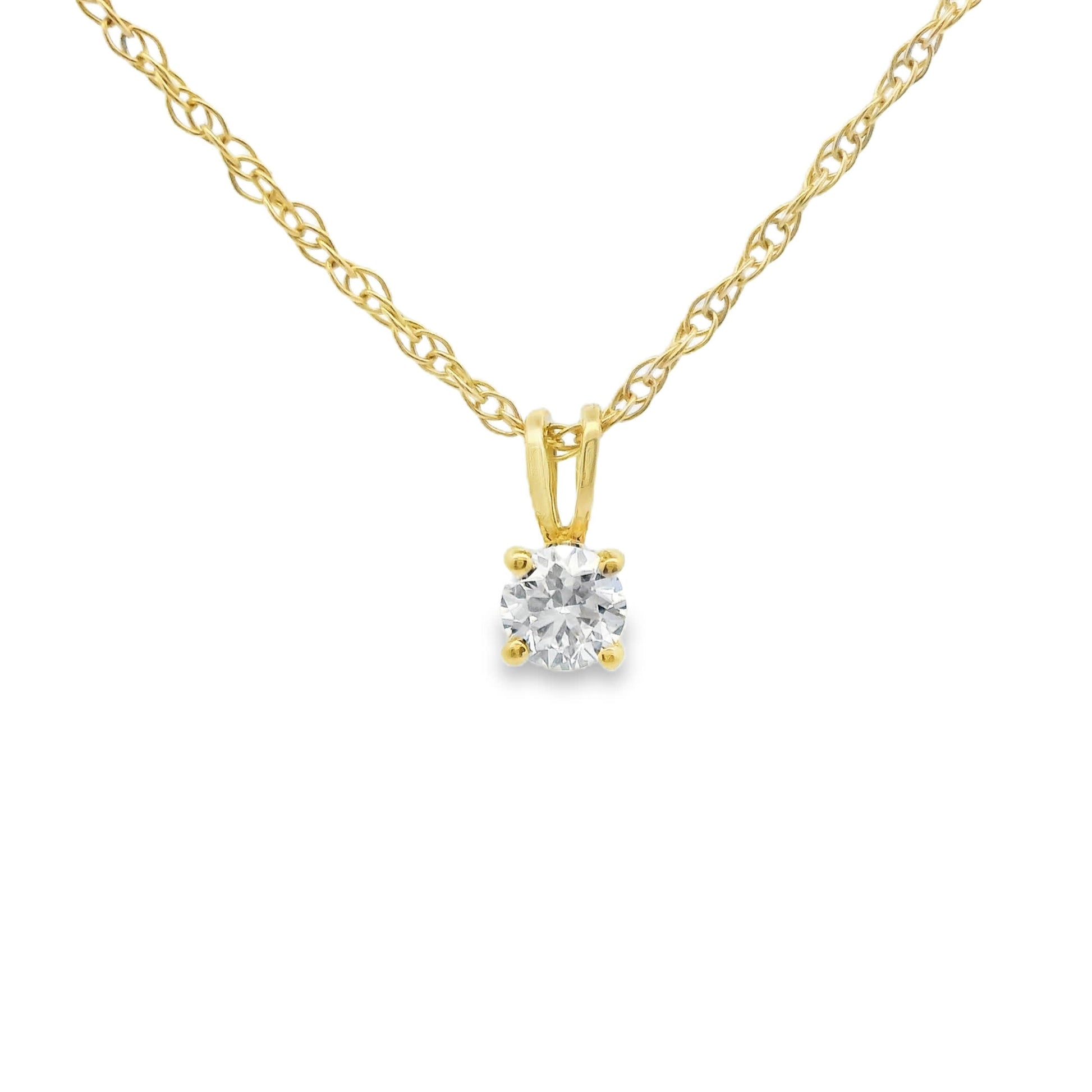 Diamond 0.15Ctw 14K Gold Pendant