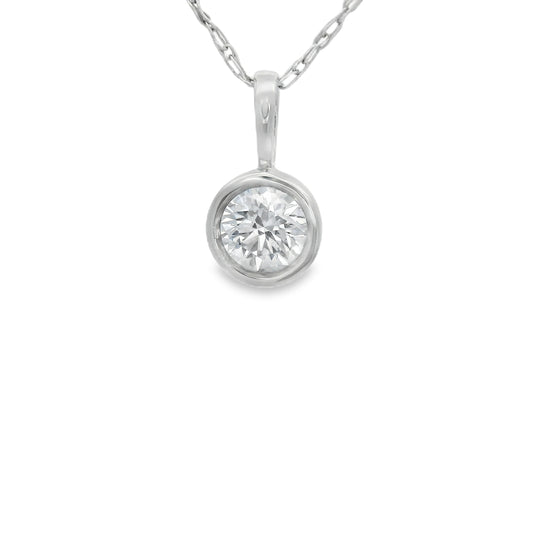 0.15 Carat Dazzling Round-cut Diamond Pendant