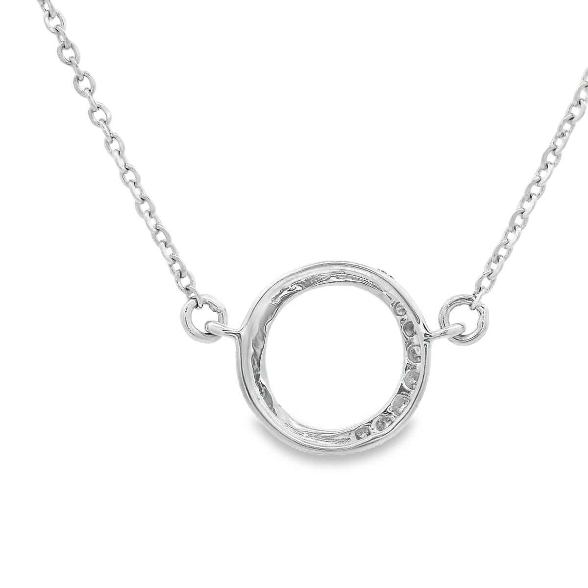 0.03ct Diamond Pendant in 14K White Gold