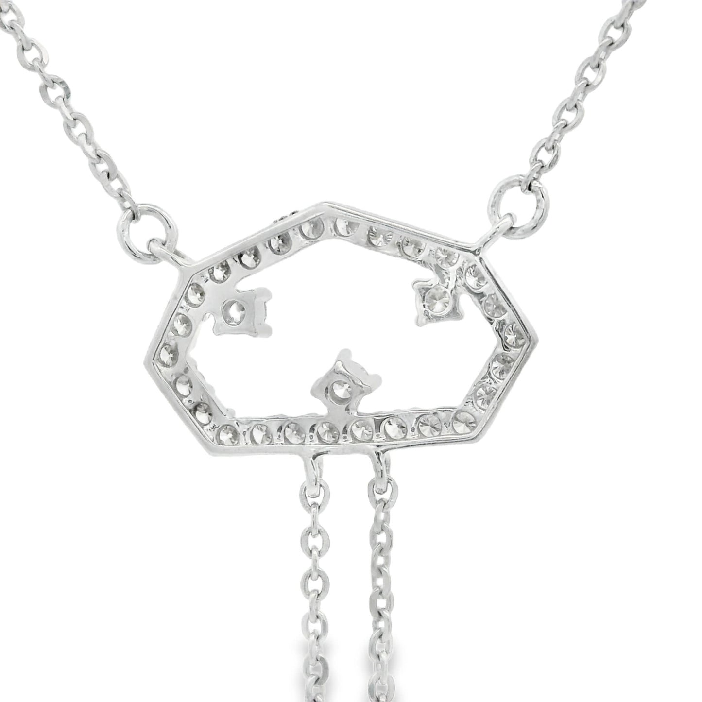 Diamond pendant 0.27 CTW in 14K White gold with chain