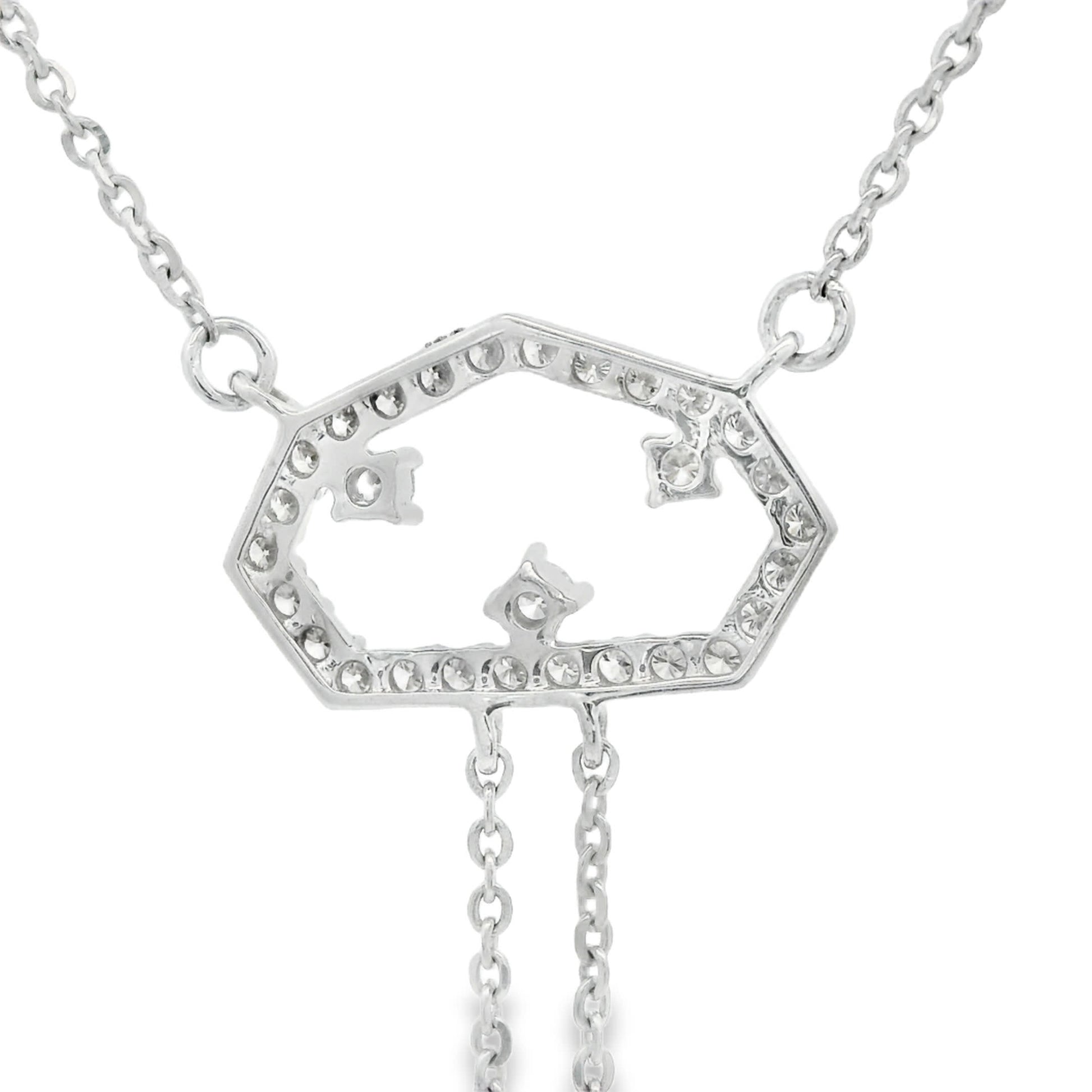 Diamond pendant 0.27 CTW in 14K White gold with chain