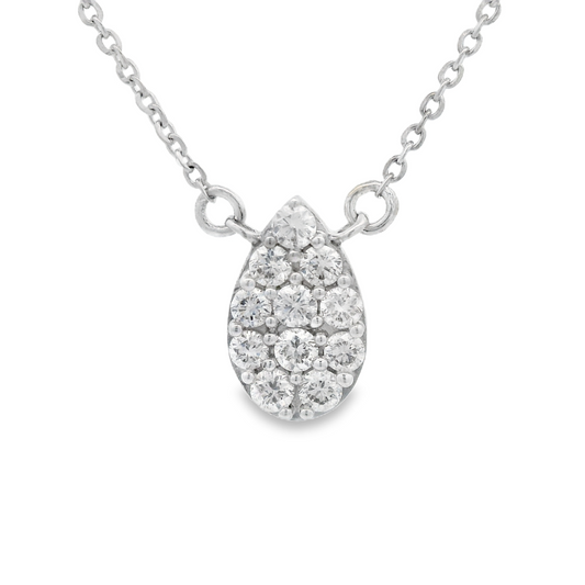 0.28ct Diamond Pendant in 14K White Gold