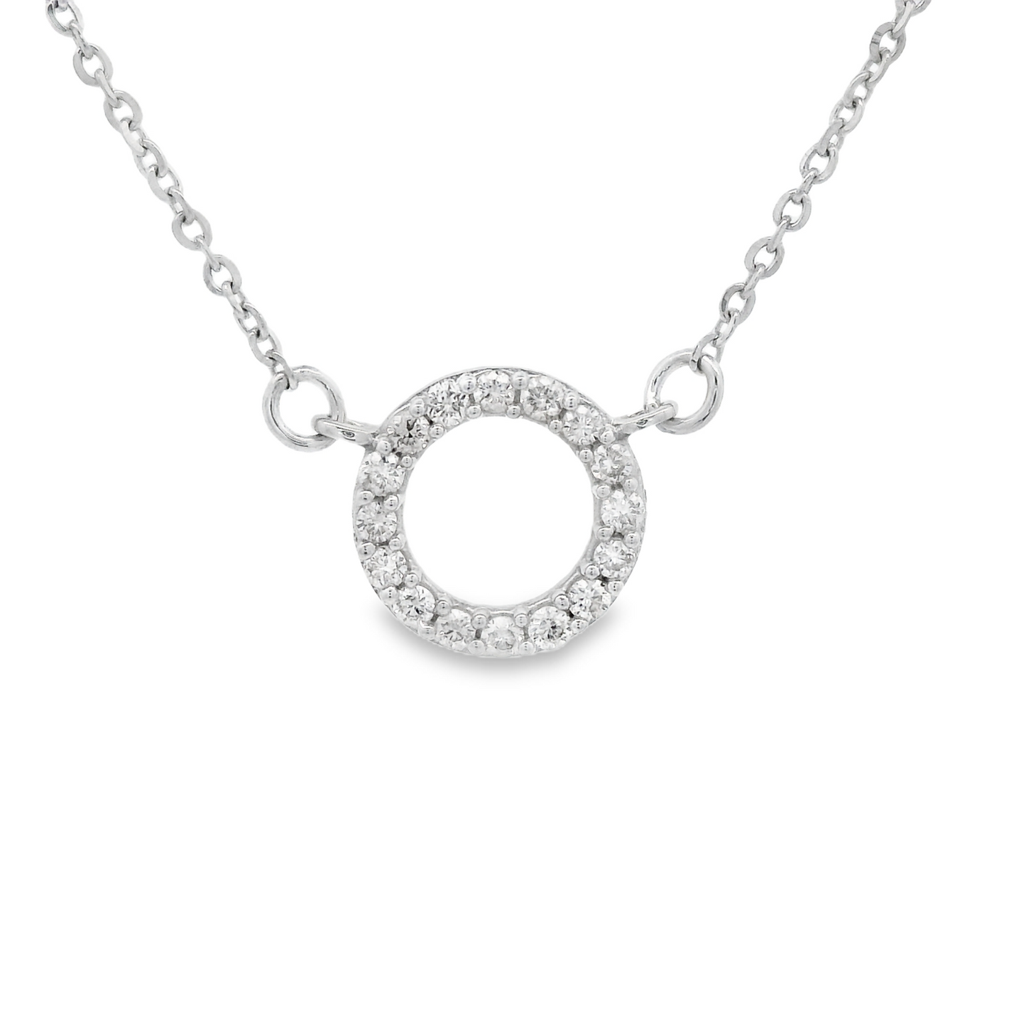 0.11ct Diamond Pendant in 14K White Gold